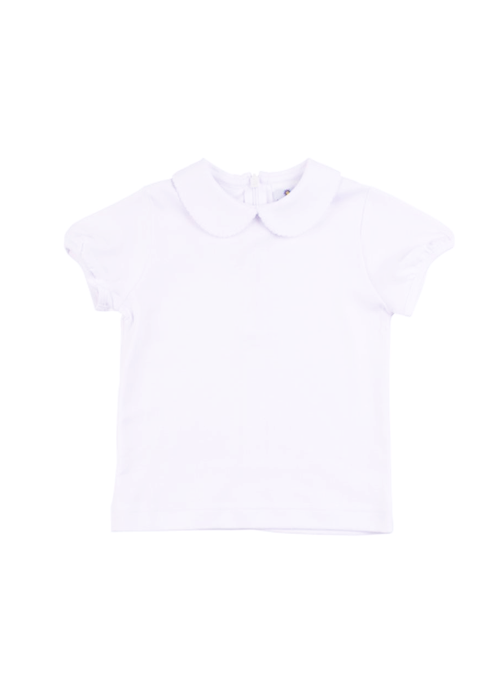 White Knit Short Sleeve Blouse