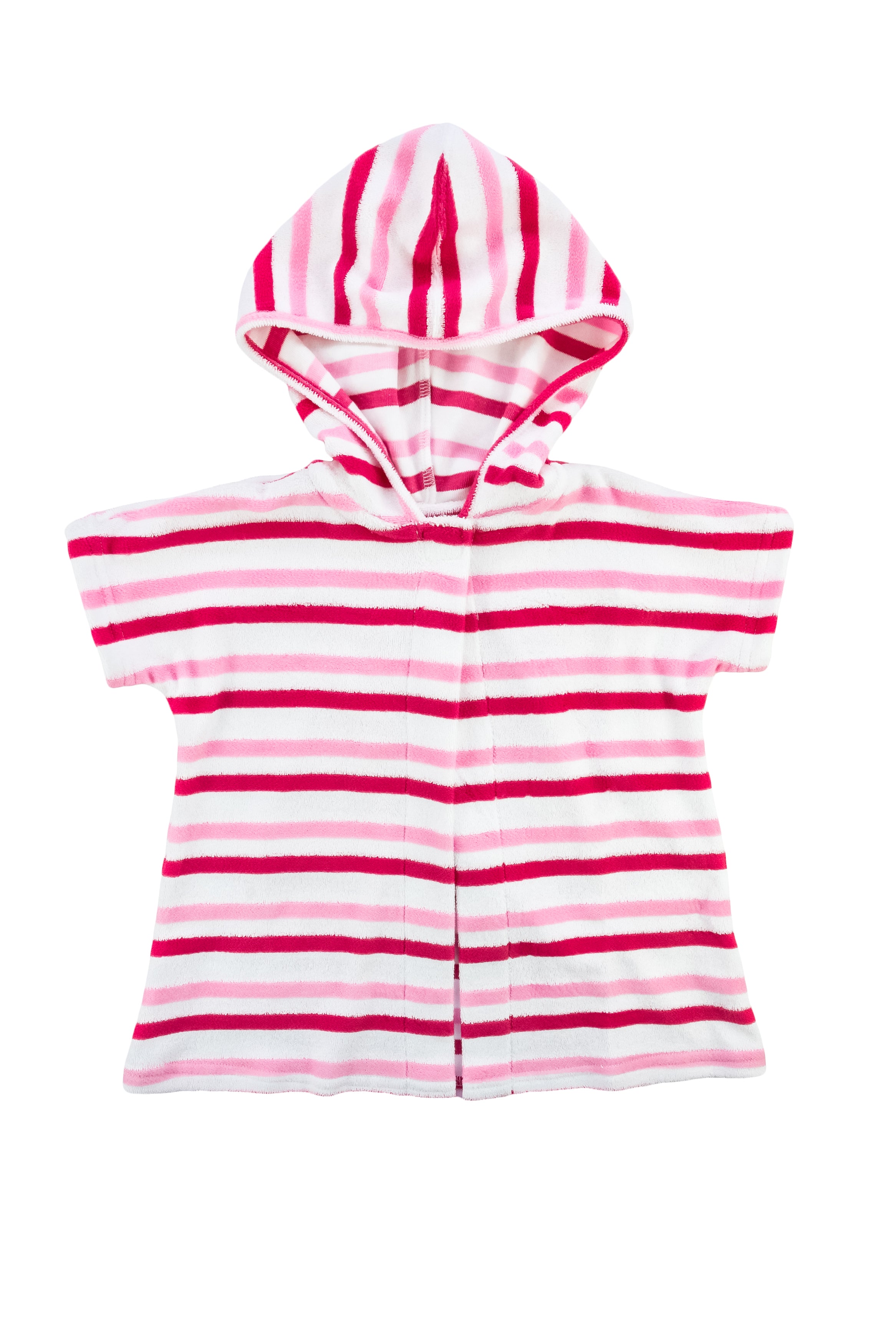 Stripe Hooded Kimono Coverup