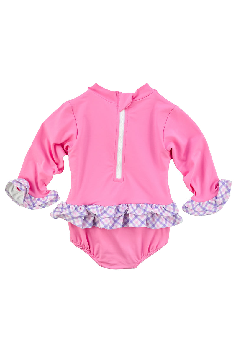 Rash Guard Onesie With Ruffles And Flower Florence Eiseman