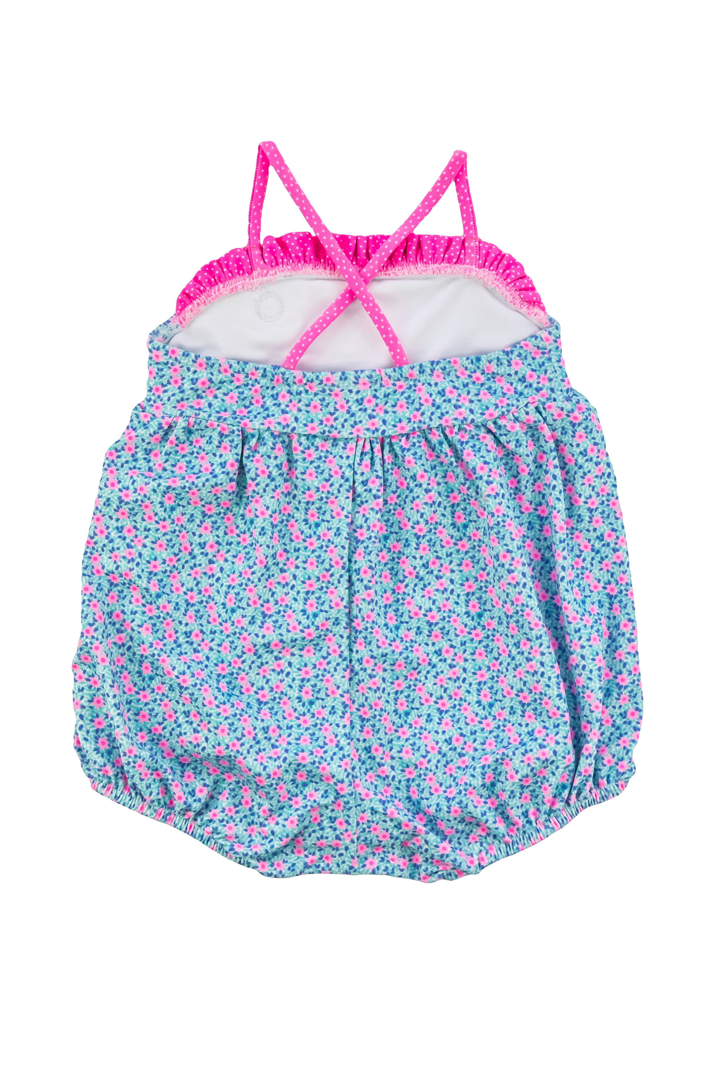 Floral Bubble Swimsuit With Flower