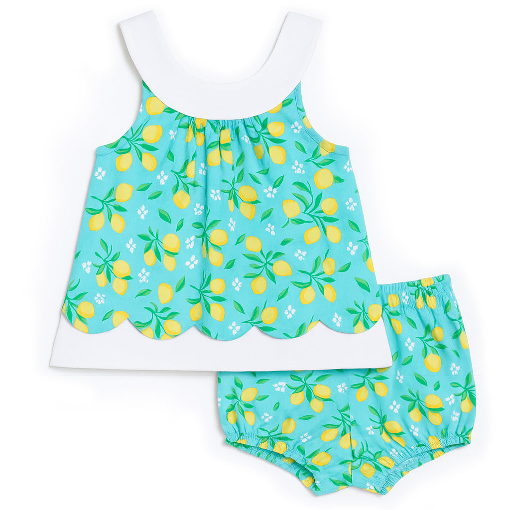 Lemon Print Dress and Bloomer