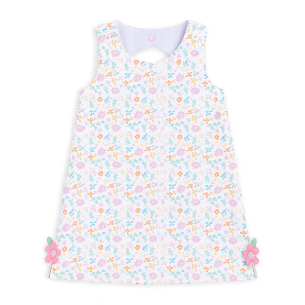 Printed Pique Dress With Flowers
