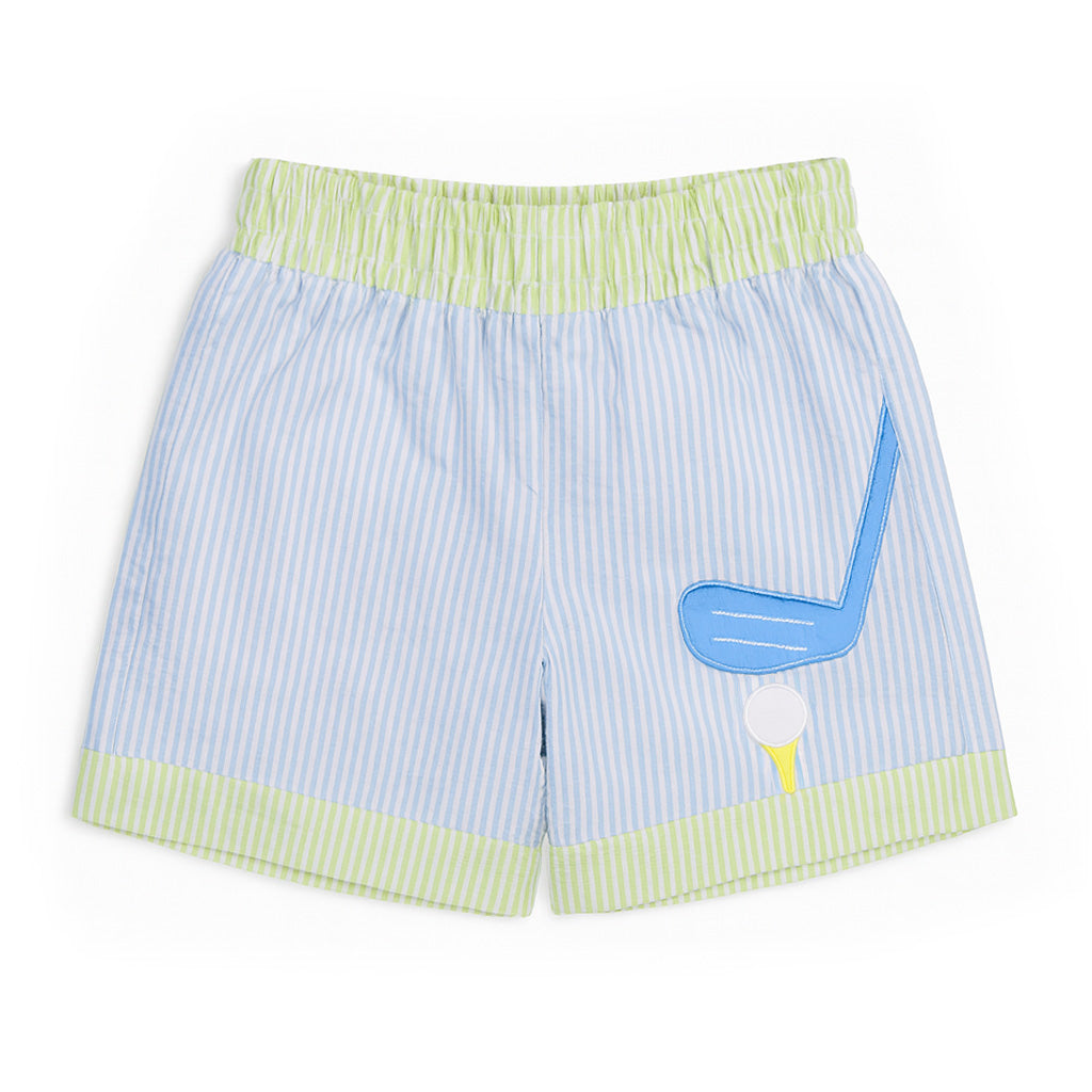 Stripe Swimtrunk With Golf Club