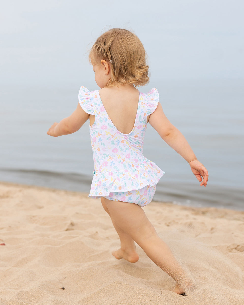 Floral Print Swimsuit With Flowers – Florence Eiseman
