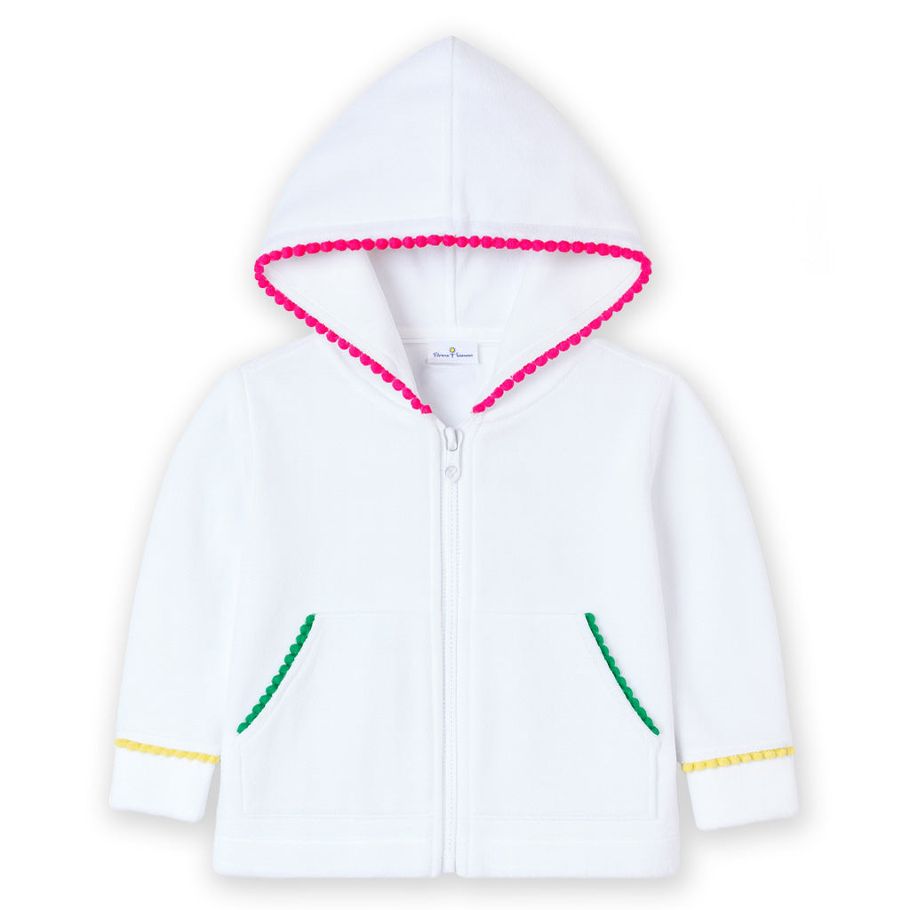 Terry Hoodie With Pom Poms