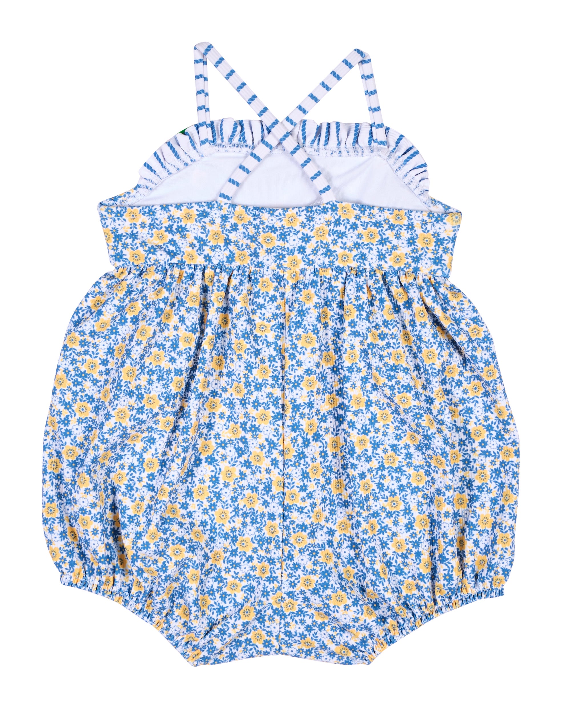 Floral Bubble Swimsuit with Flower