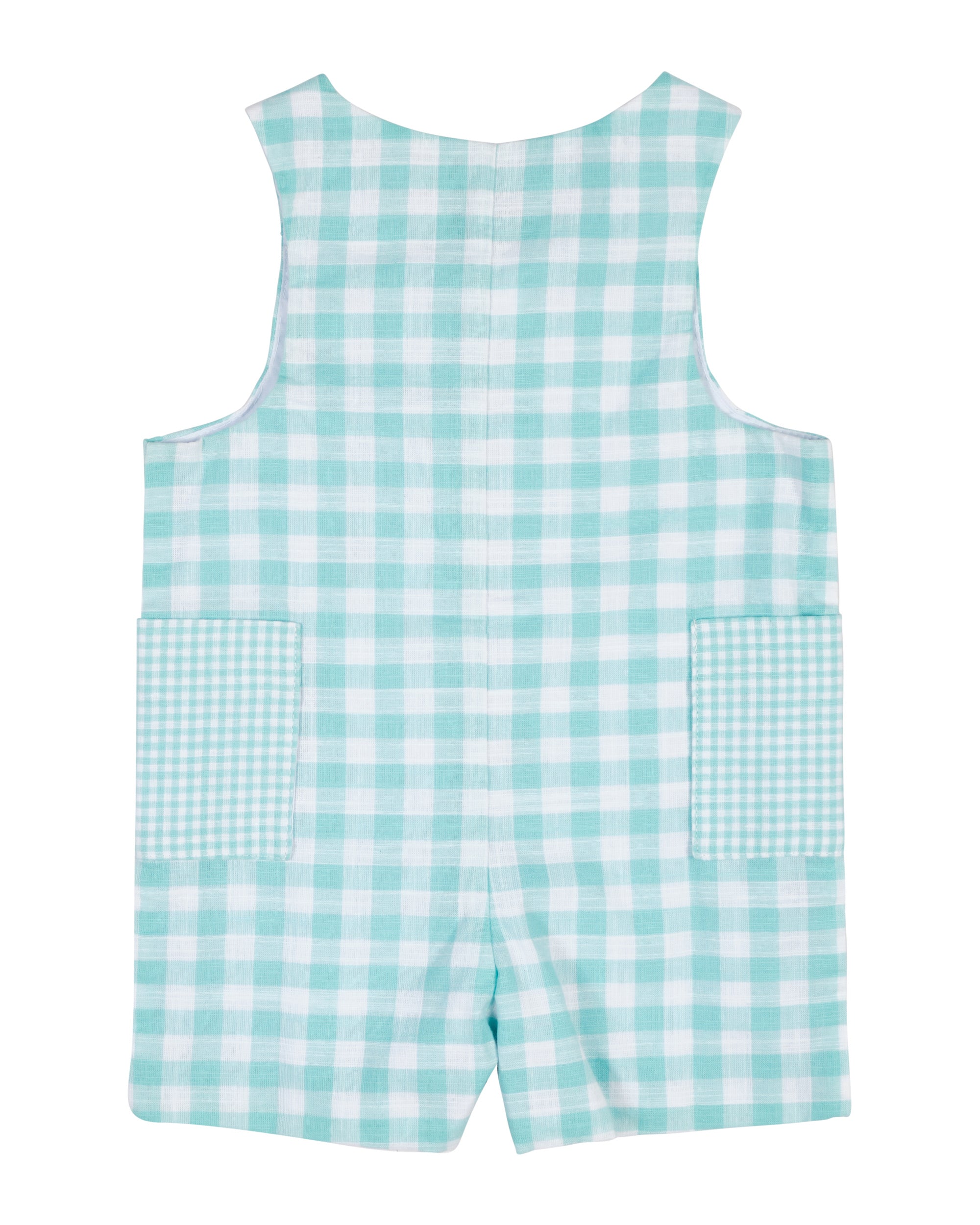 Gingham Linen Look Shortall