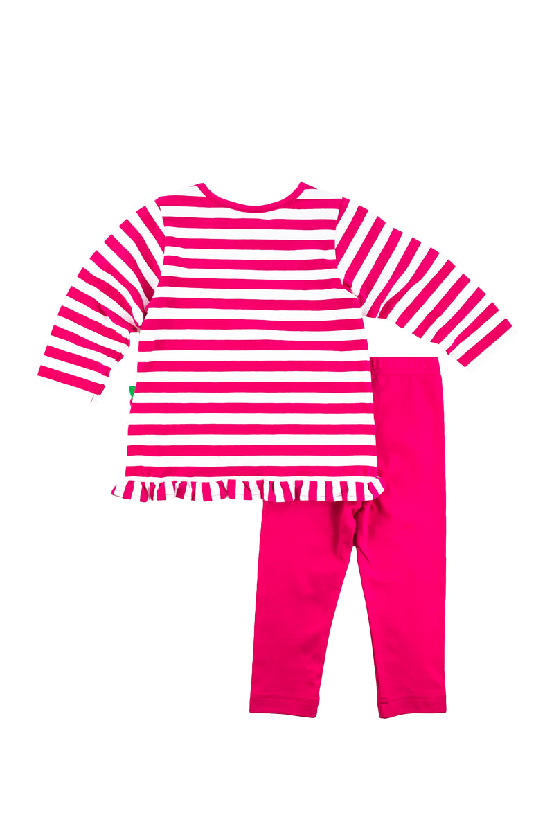 Stripe Knit Tunic With Flowers And Leggings Florence Eiseman