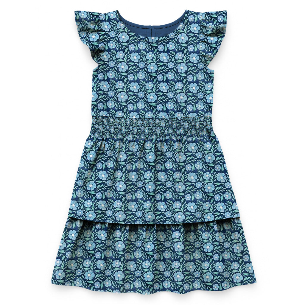 floral print frock dresses Florence Eiseman Big Girls Dress W/Waist Ruching Bridesmaids Appointment | Rina's Category:OP + Cape Easy to wear in Short Hoco Dresses