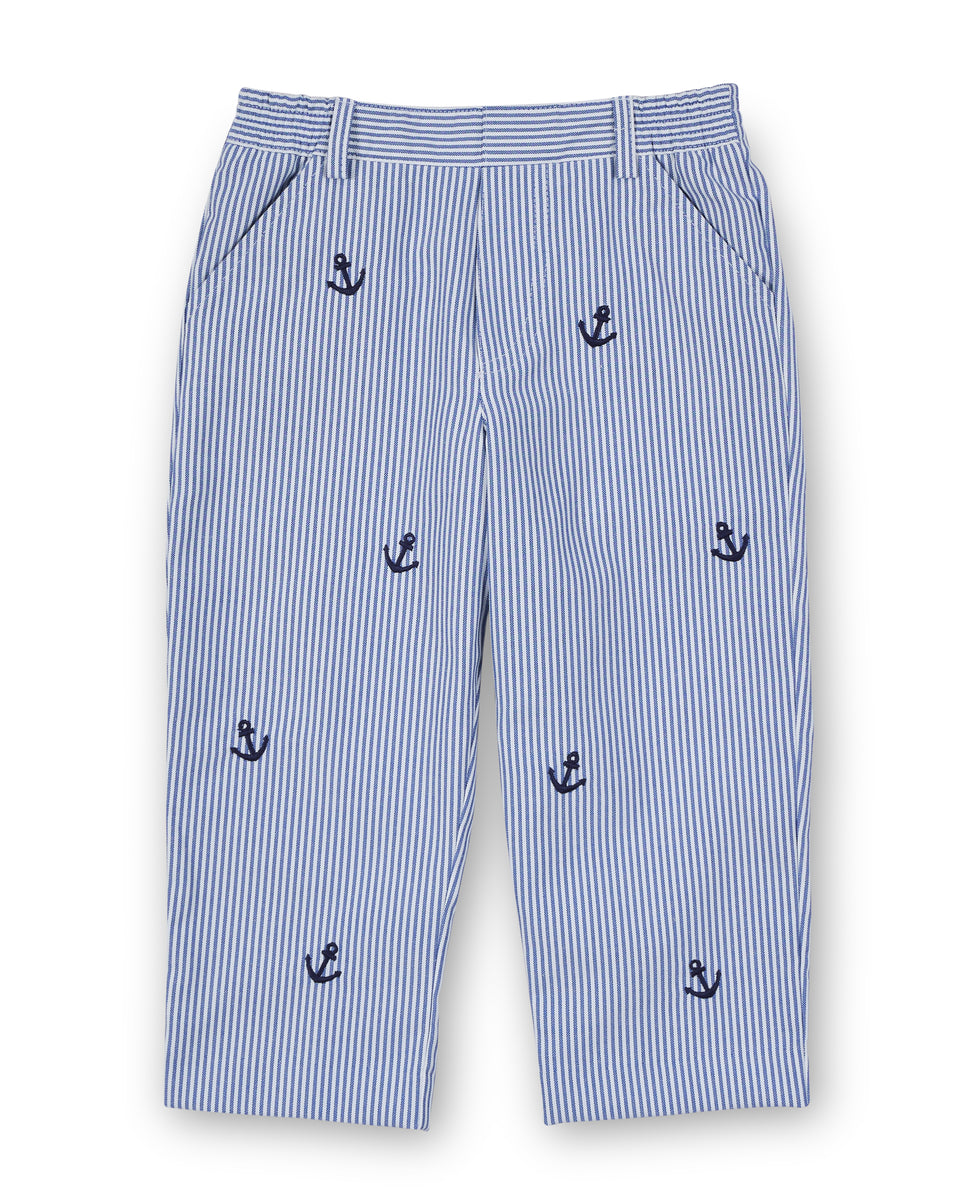 Stripe Fake Fly Pants With Anchors – Florence Eiseman