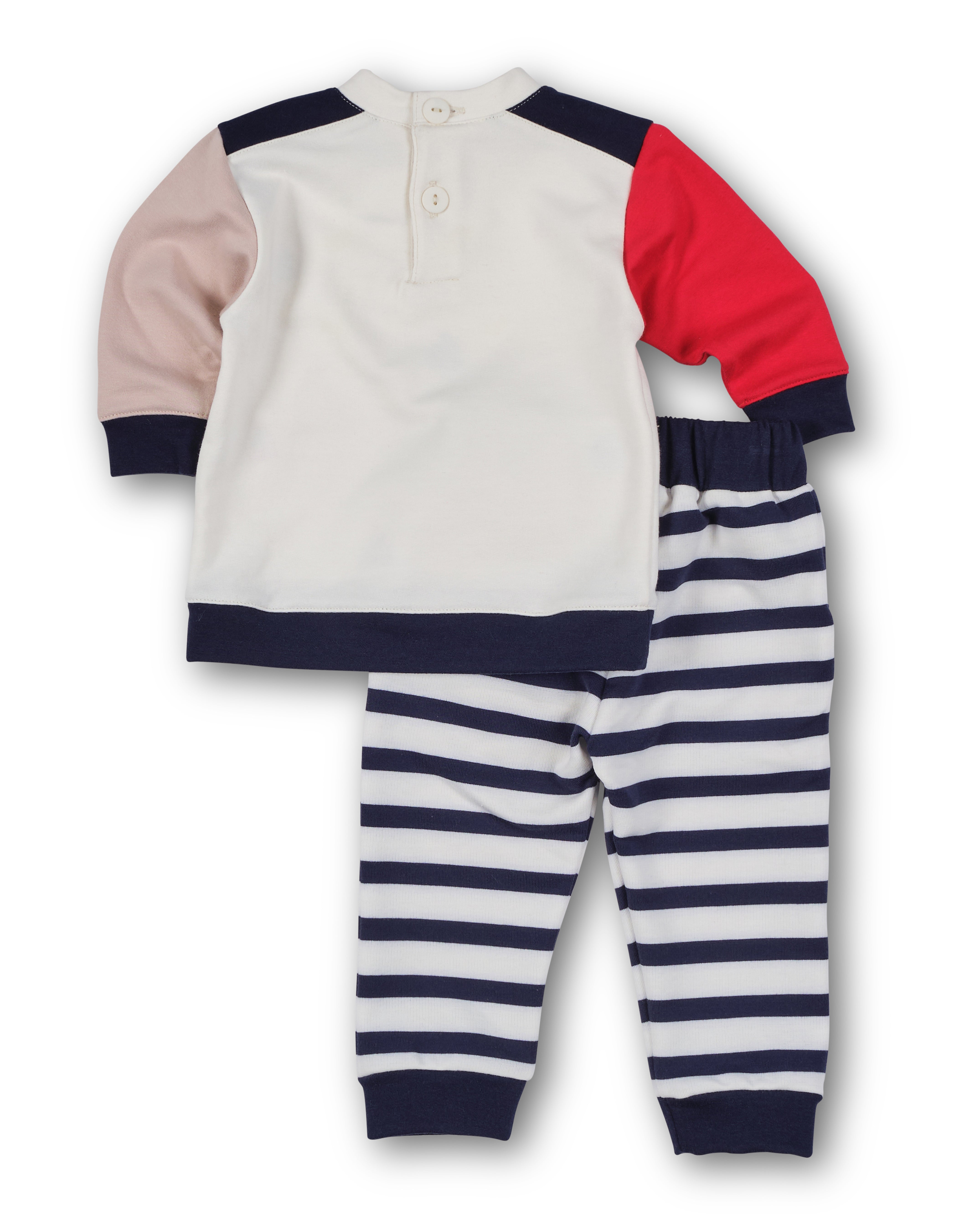 French Terry Knit Set With Sailboats