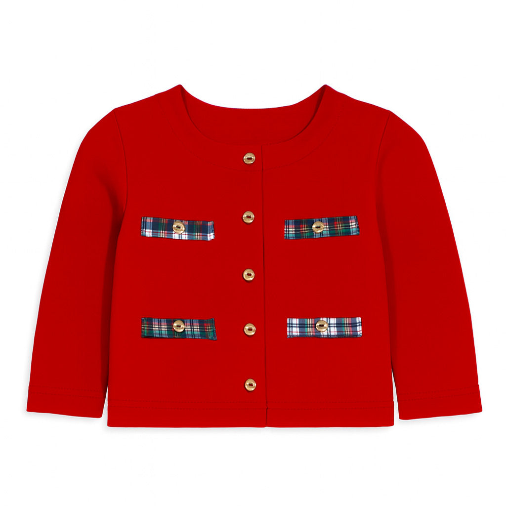Red French Terry Jacket