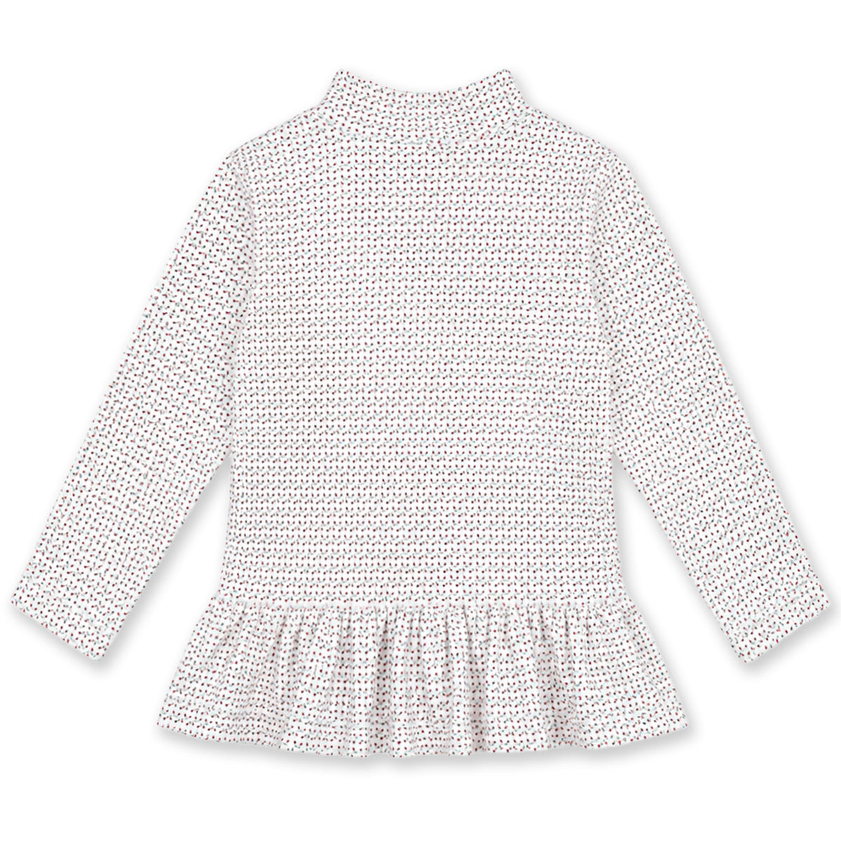 Printed Velour Half Zip Top with Flower Pull