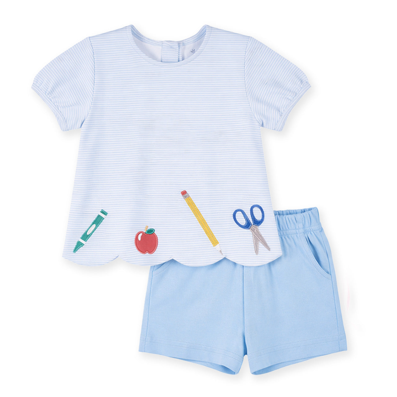 Knit Short Set with School Supplies