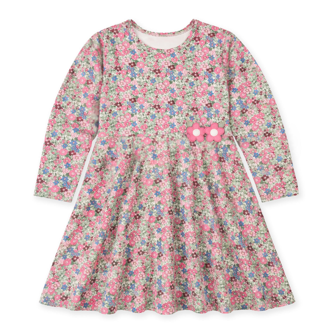 Floral Knit Dress with Flowers