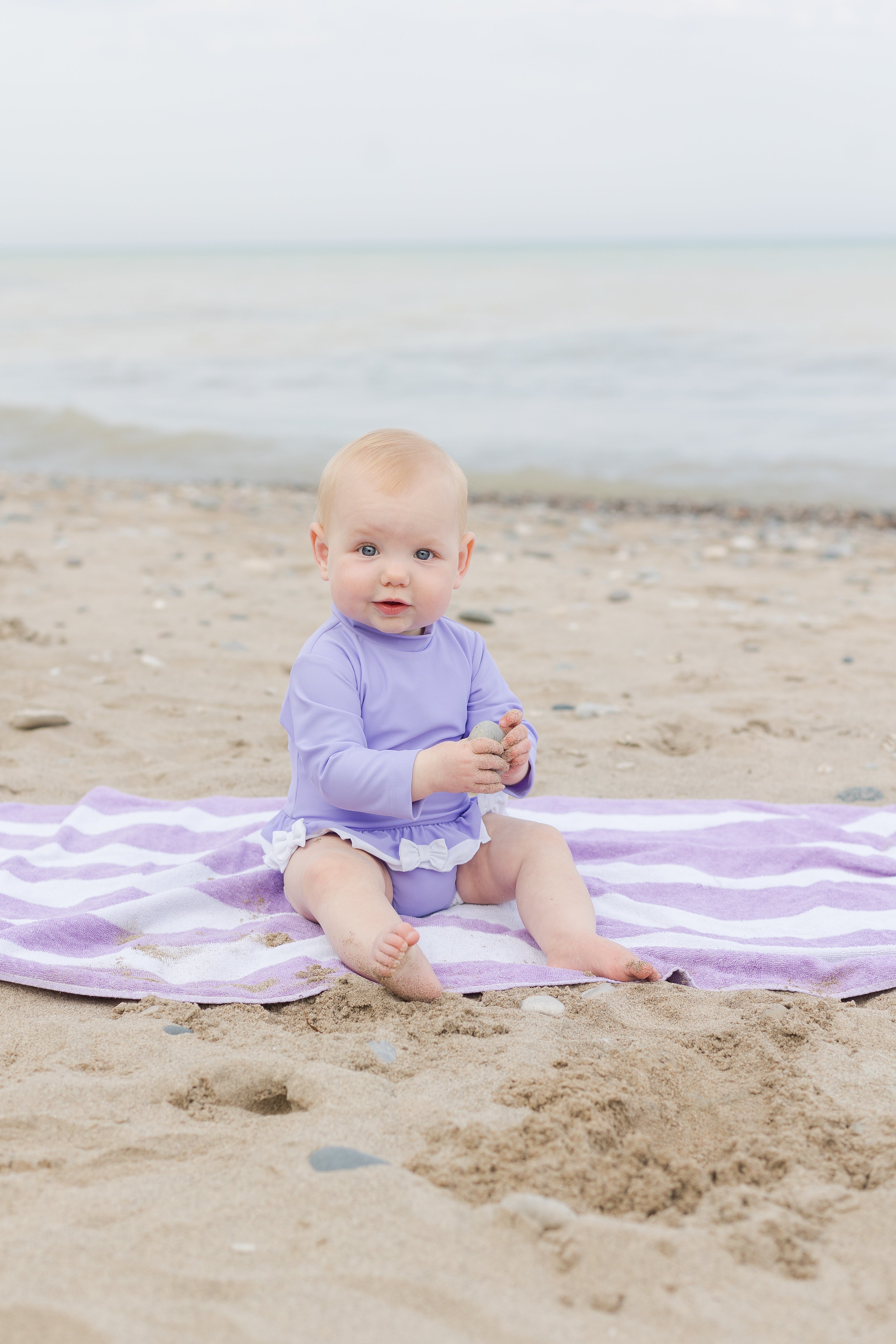 Rash Guard Onesie With Bows