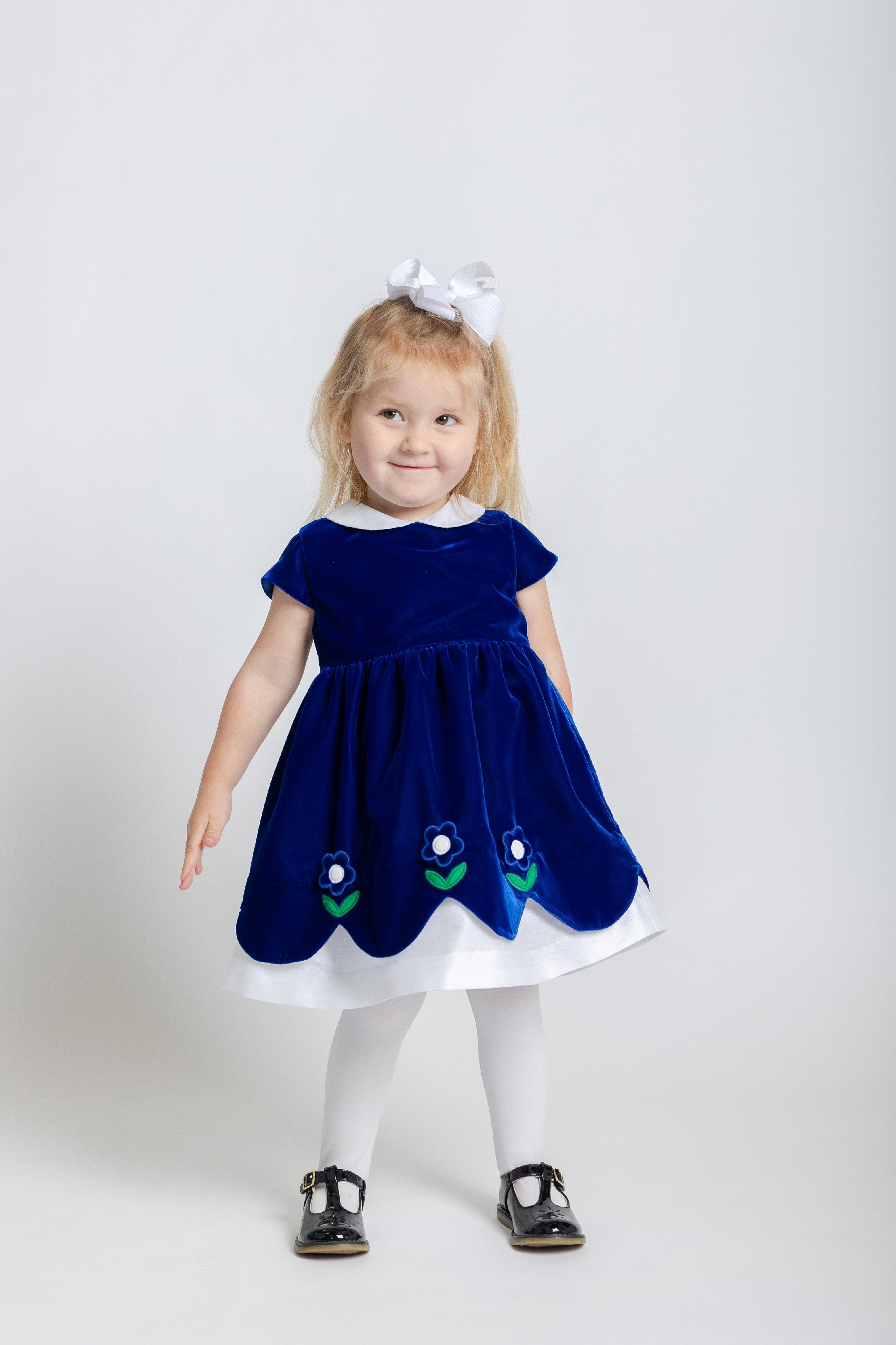Velvet Dress With Flowers