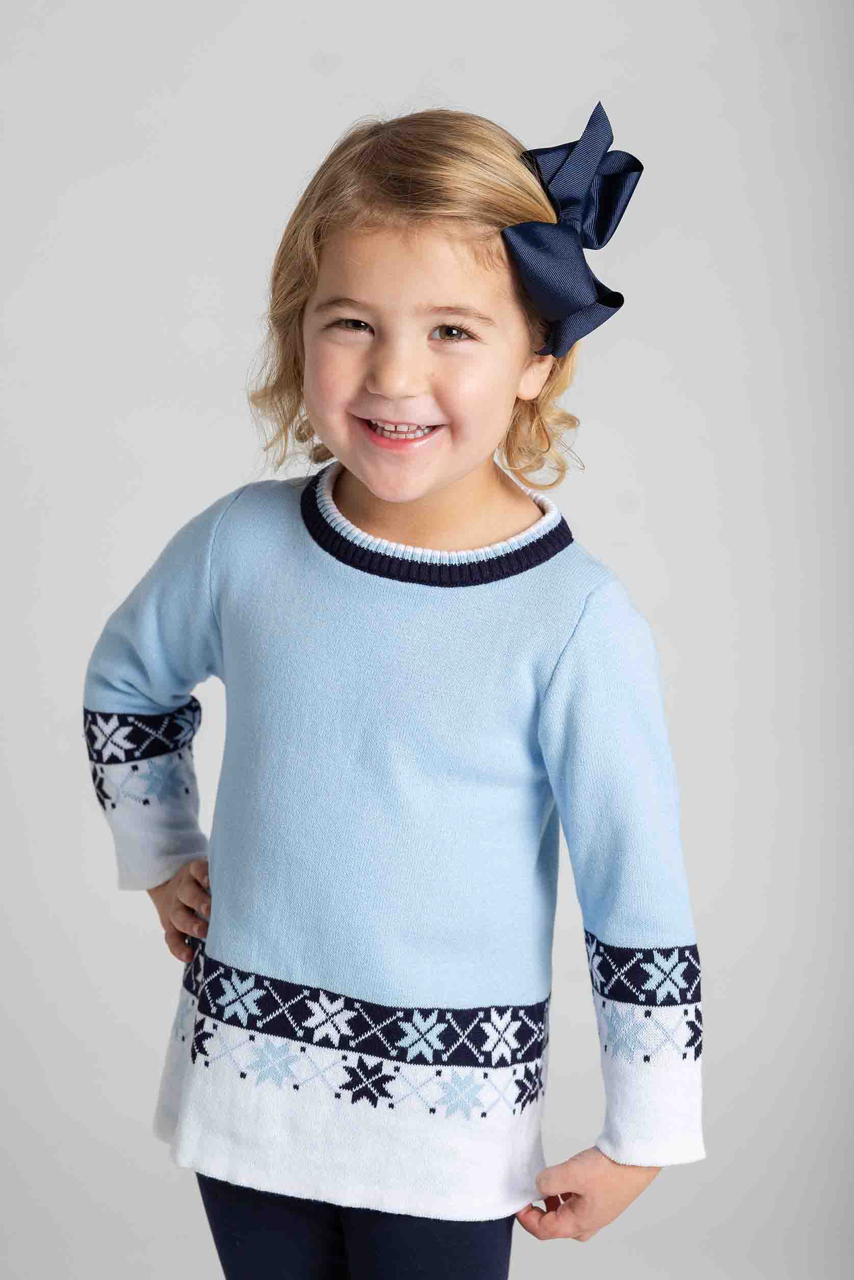 Sweater Tunic With Snowflakes and Leggings