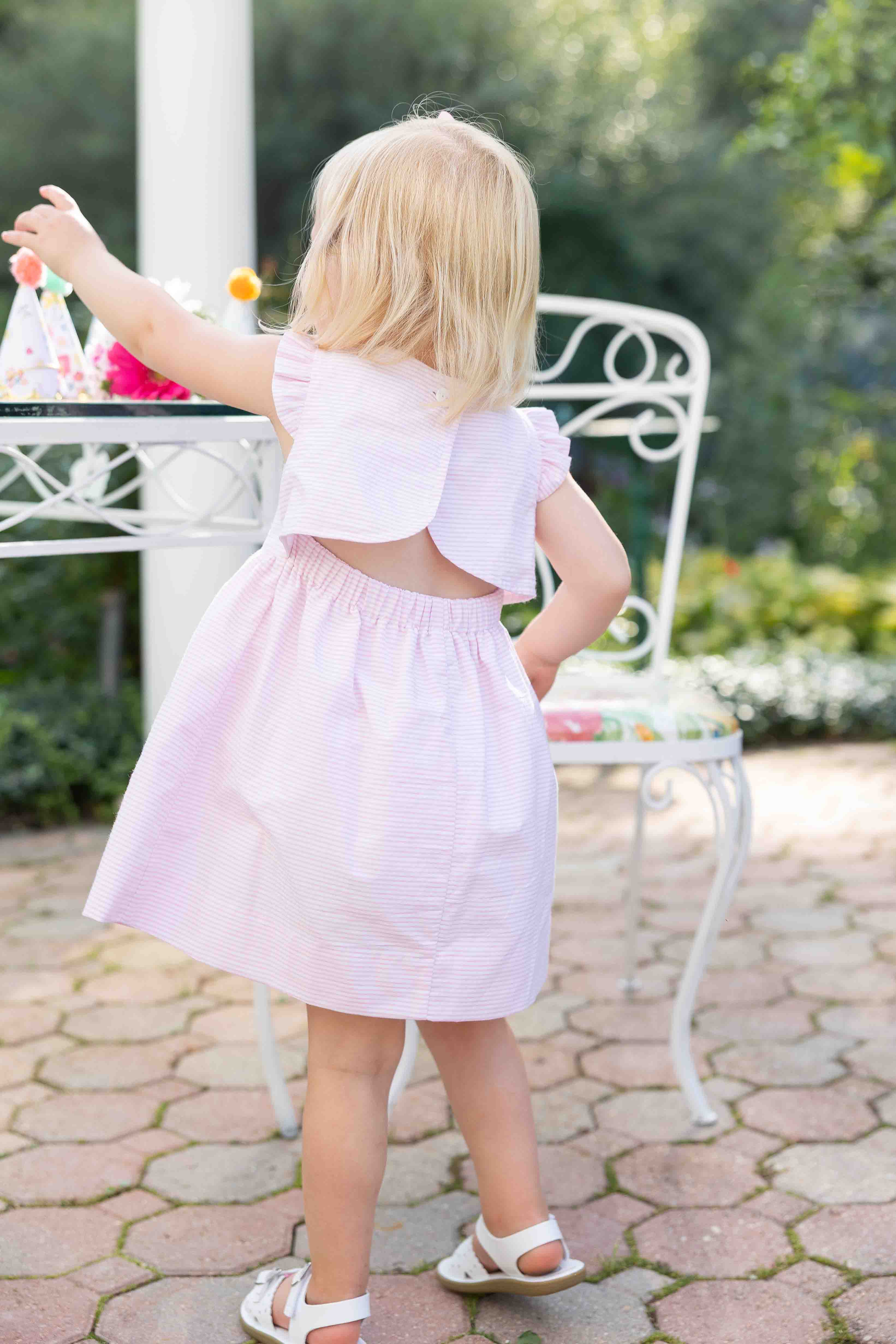 Seersucker Dress with Cupcakes