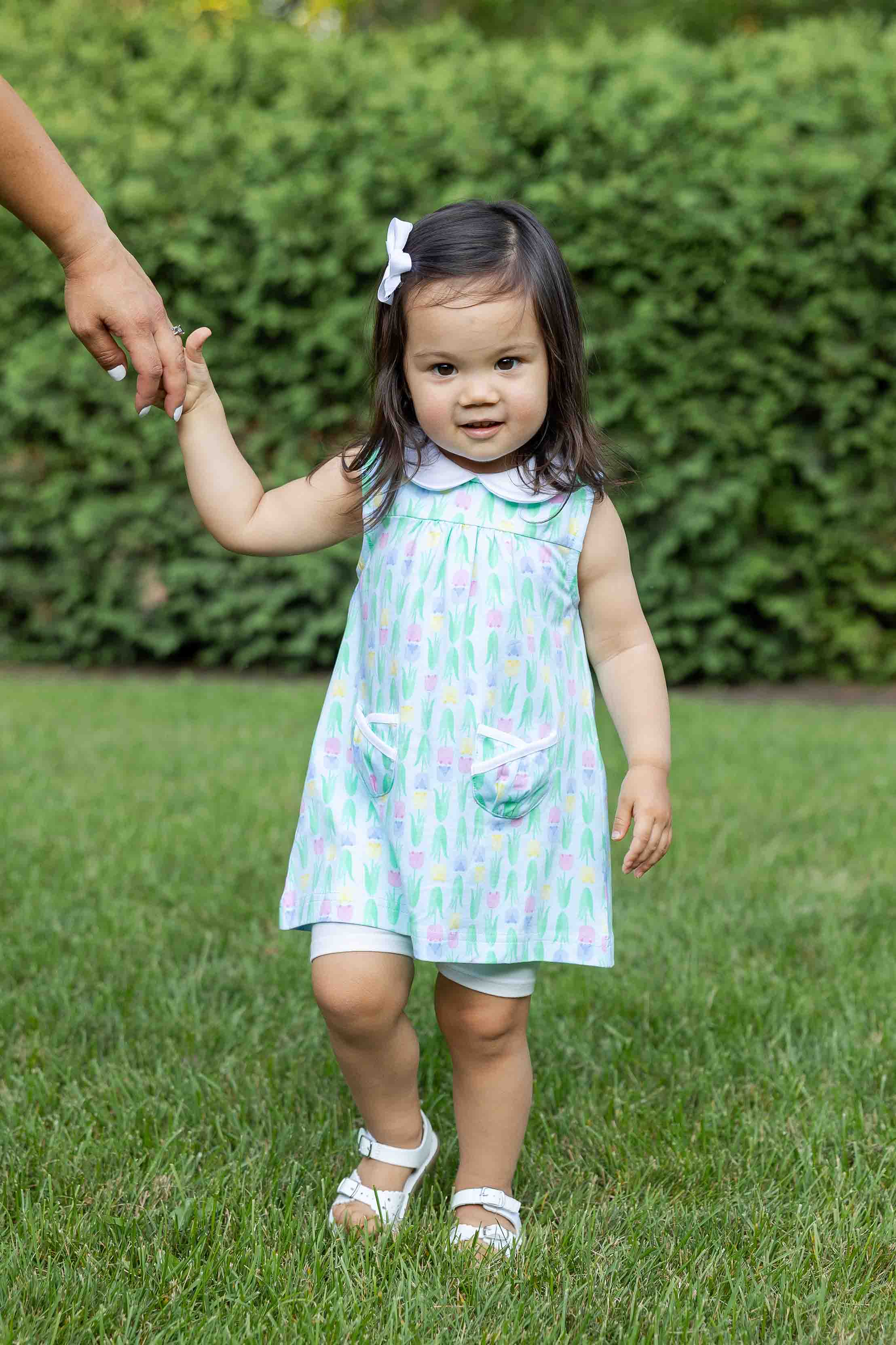 Printed Knit Tulip Pocket Dress