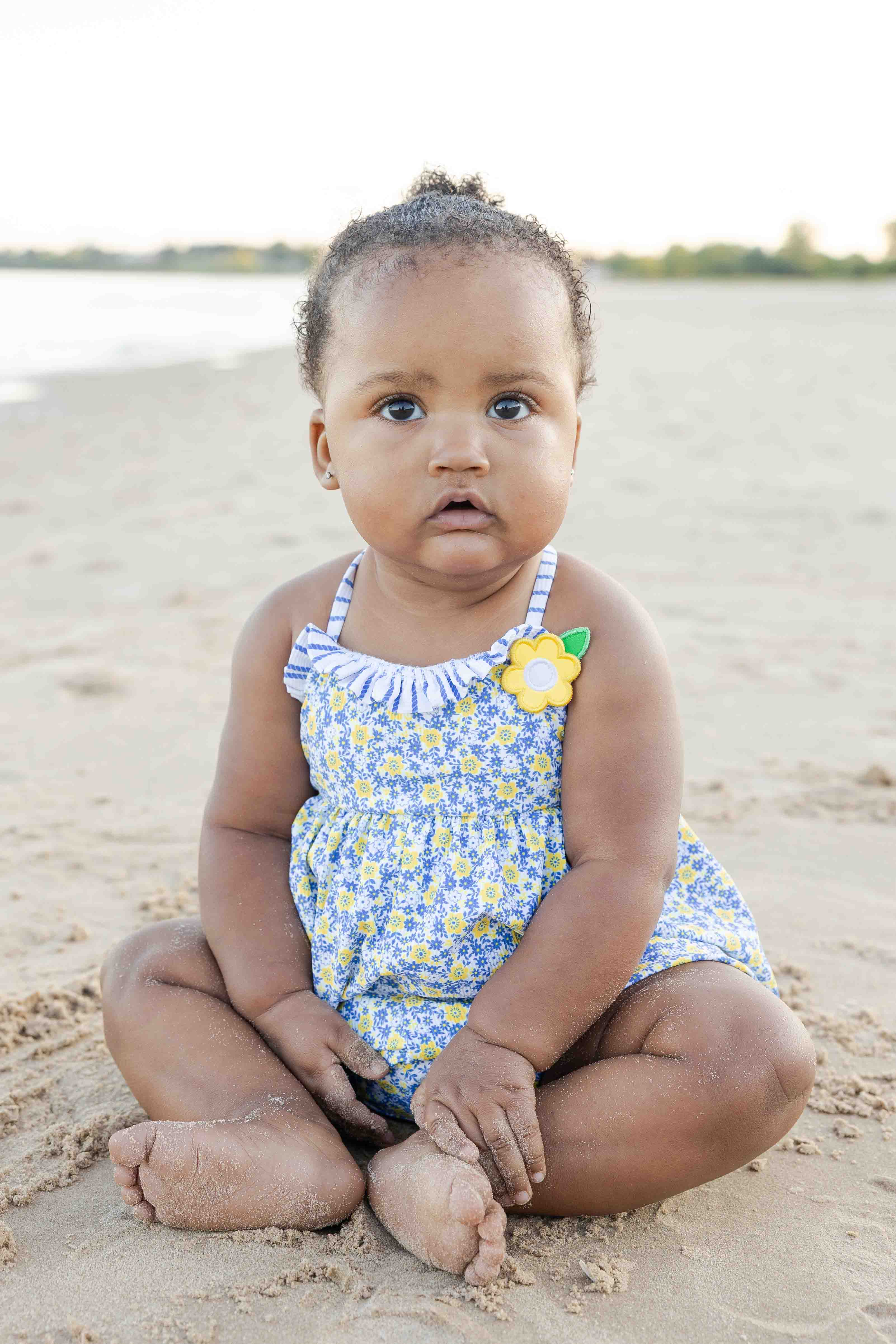 Floral Bubble Swimsuit with Flower