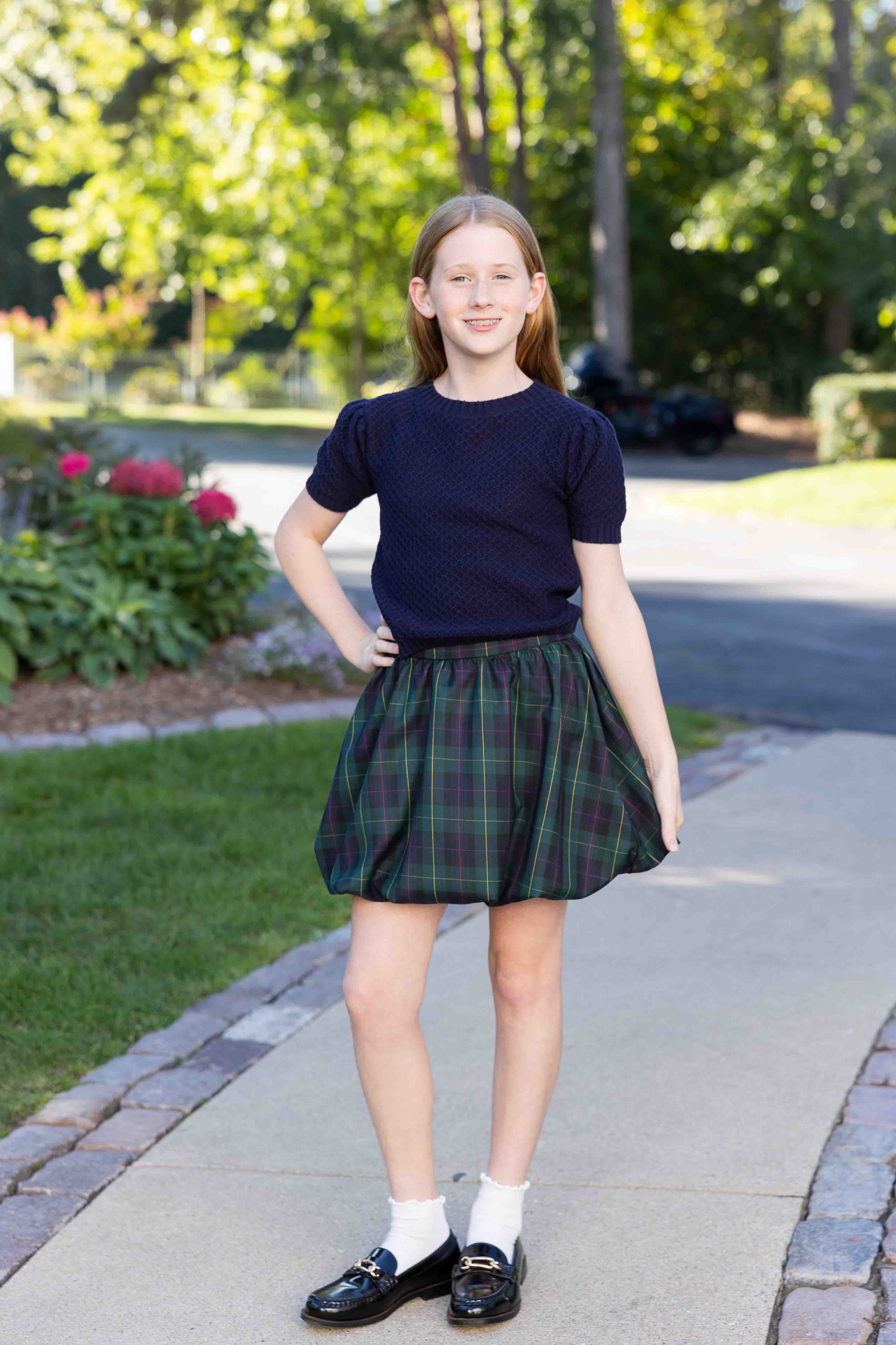 Plaid Bubble Skirt