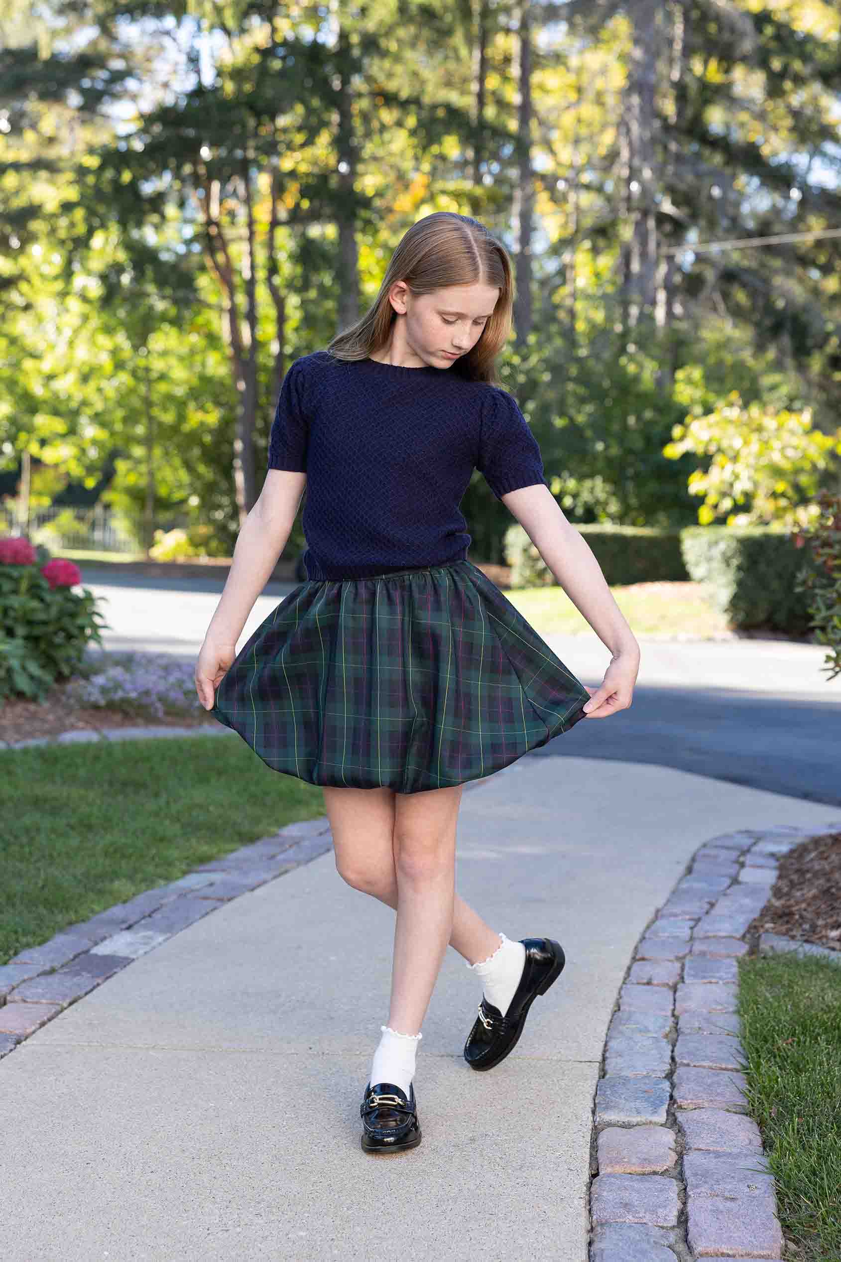 Plaid Bubble Skirt