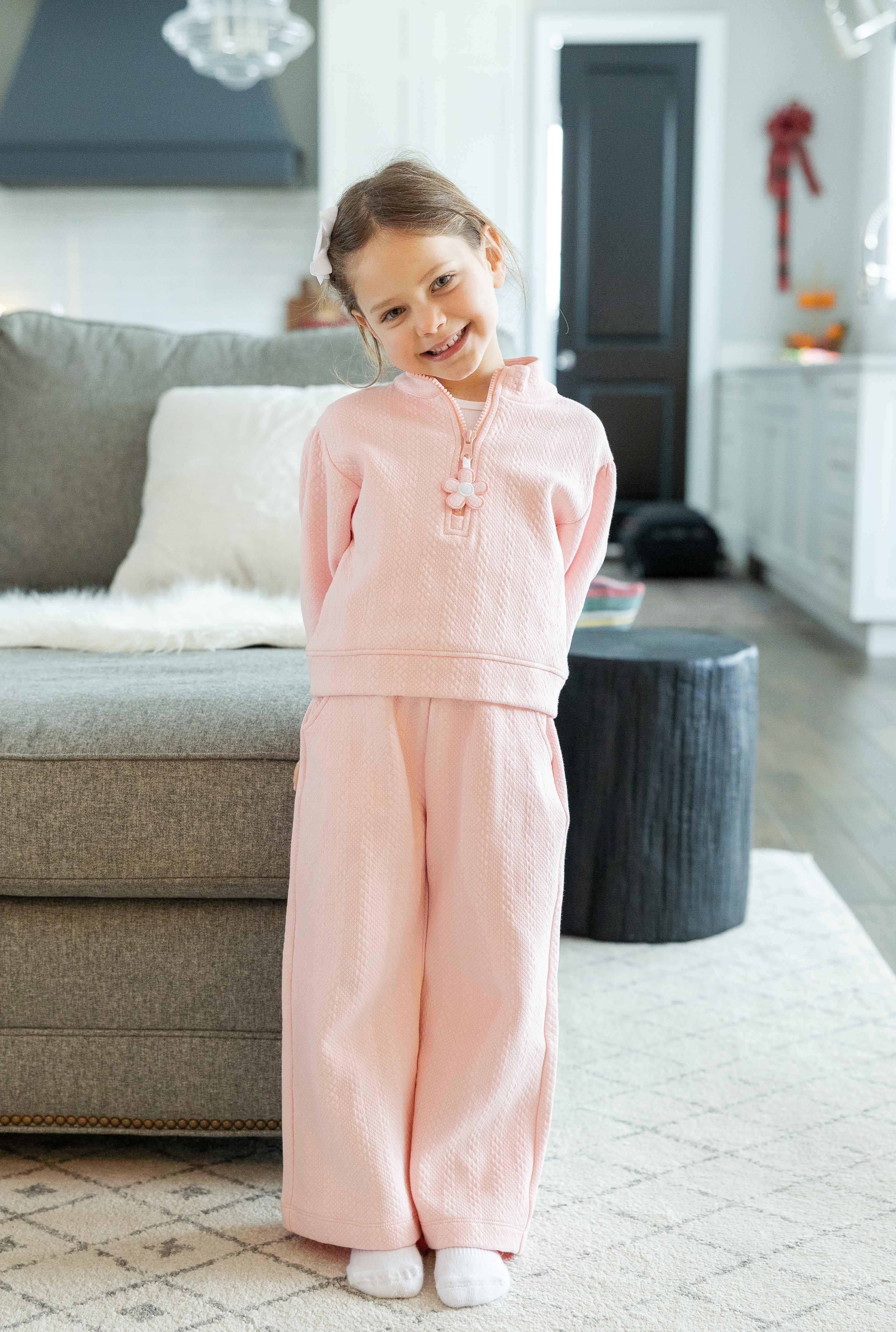 Cable Knit Half Zip Set
