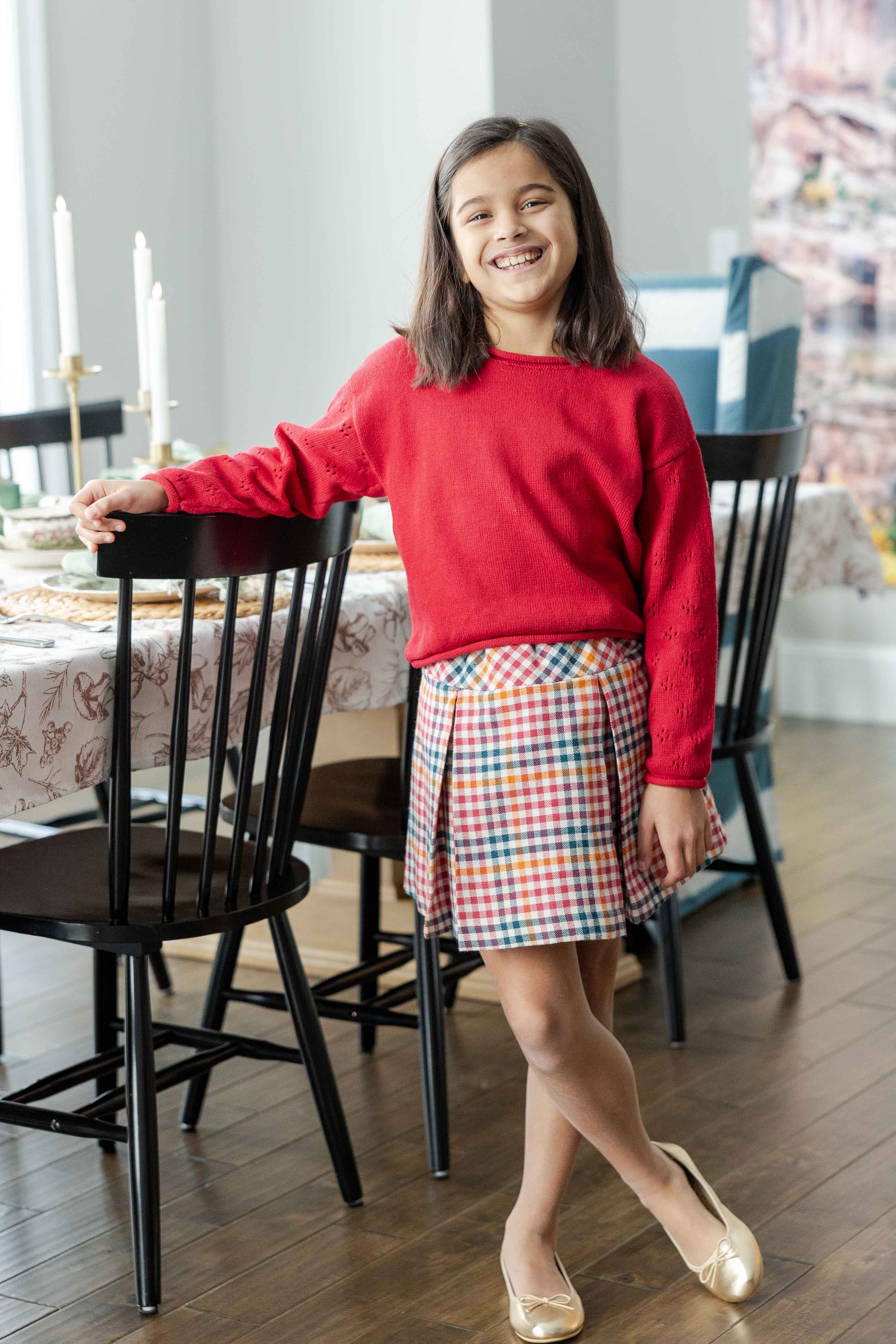 Sweater with Textured Sleeves