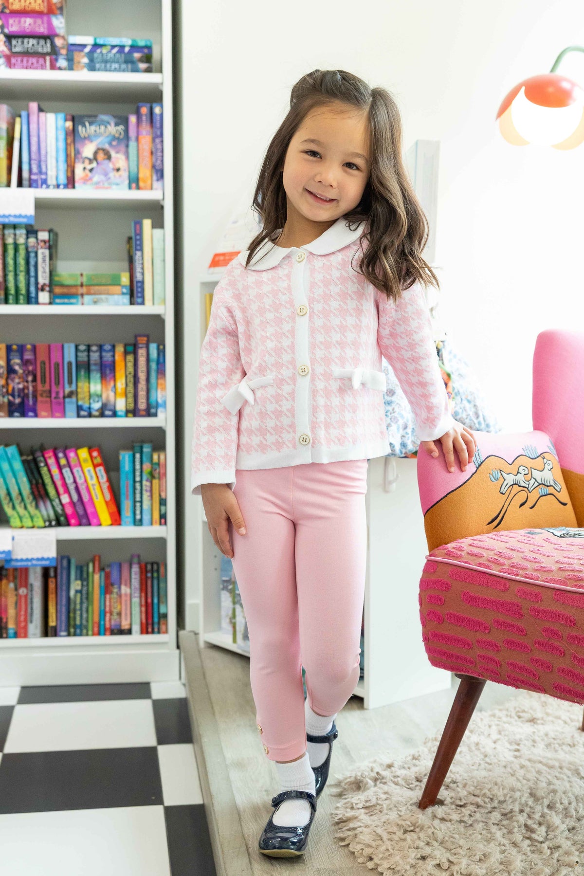 Houndstooth Cardigan Sweater Set
