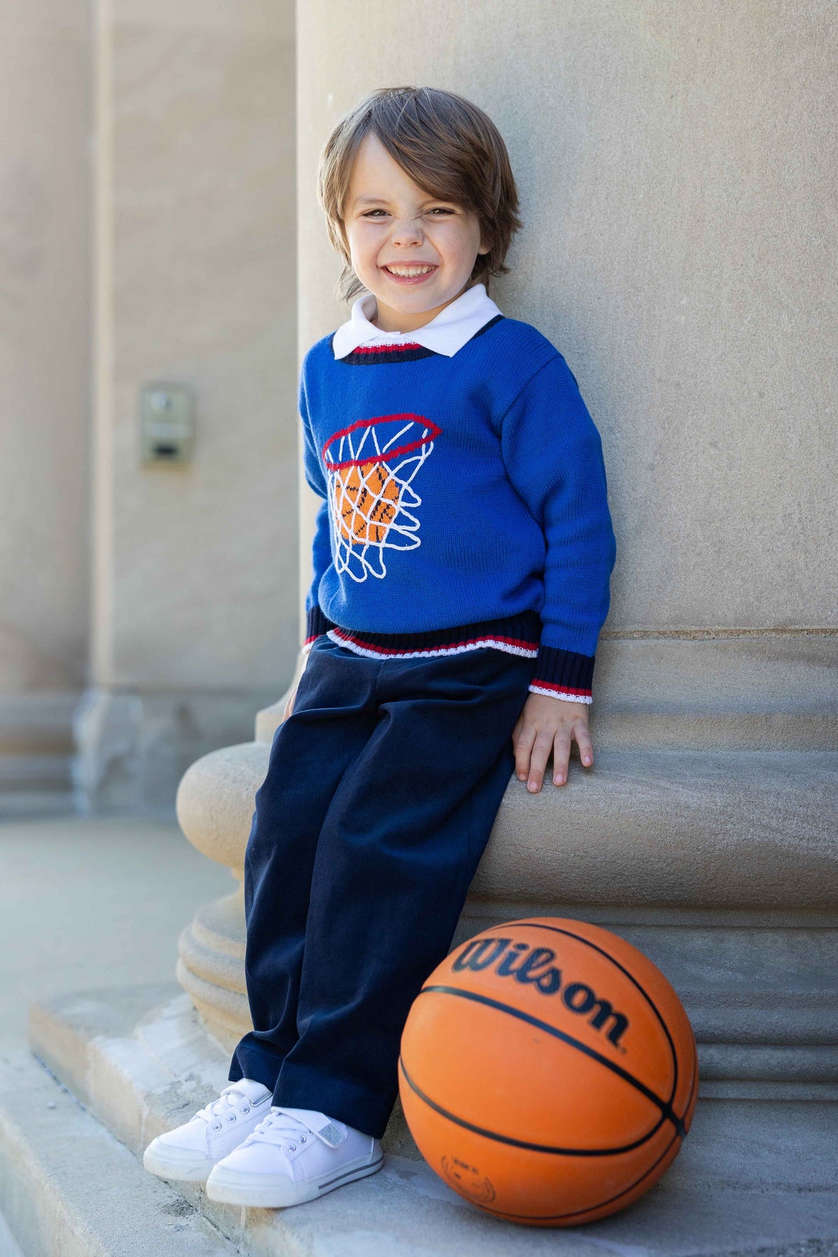 Sweater with Basketball Hoop