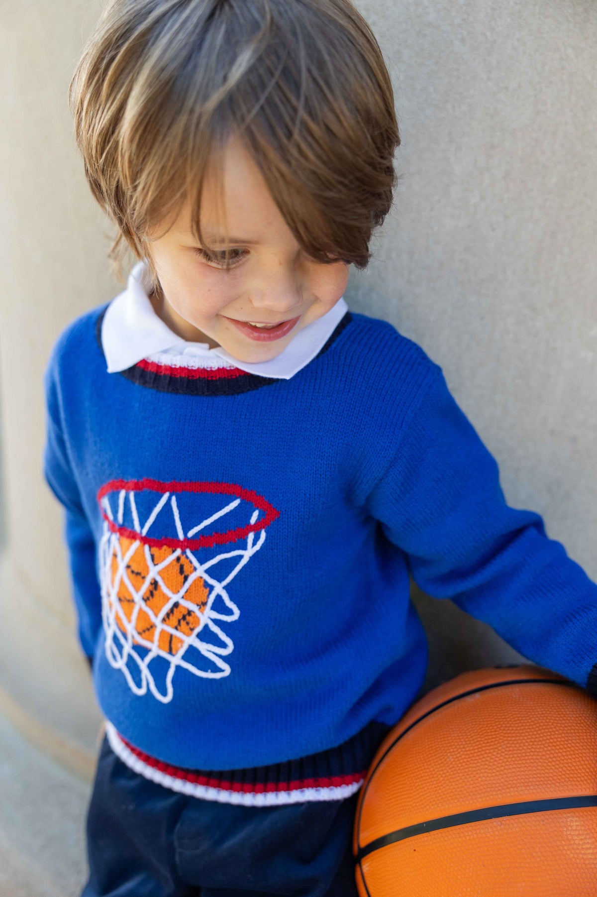 Sweater with Basketball Hoop