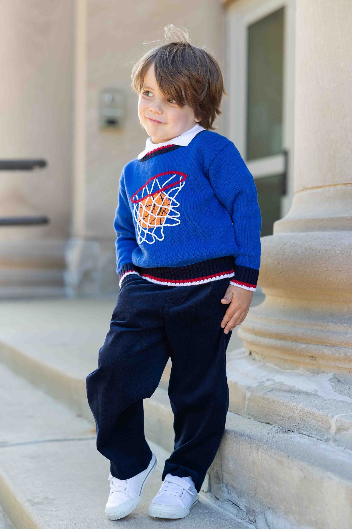 Sweater with Basketball Hoop