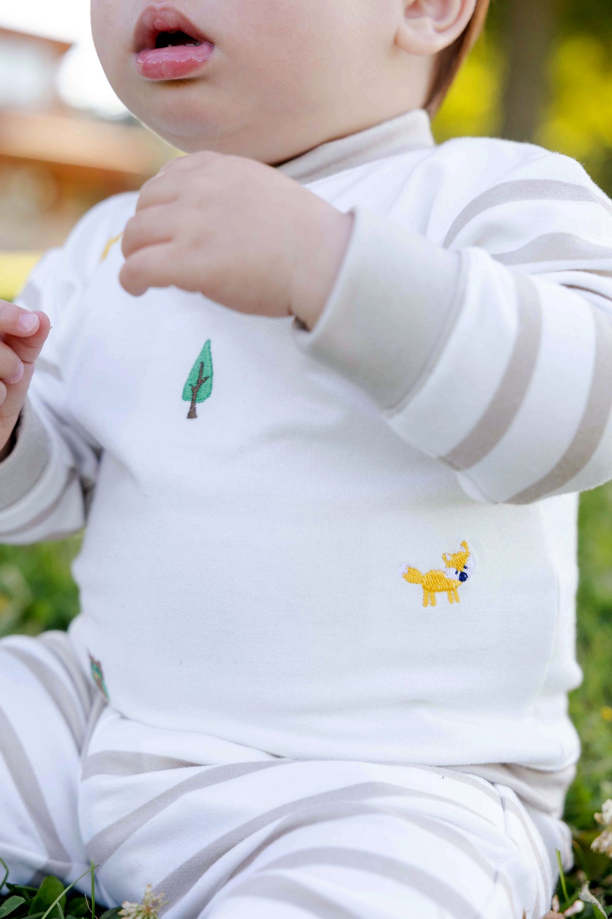 French Terry Knit Set with Woodland Animals