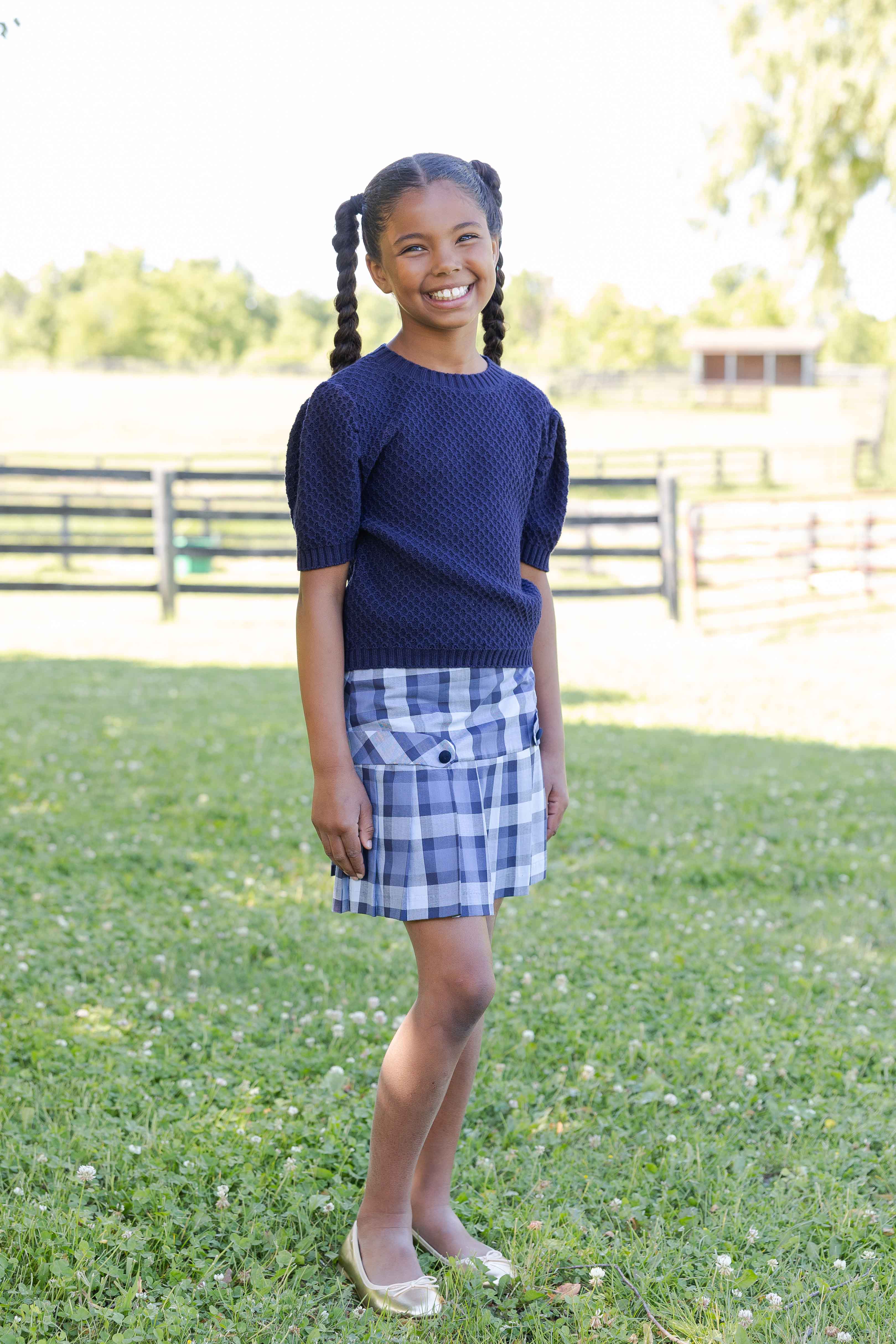 Plaid Pleated Skirt
