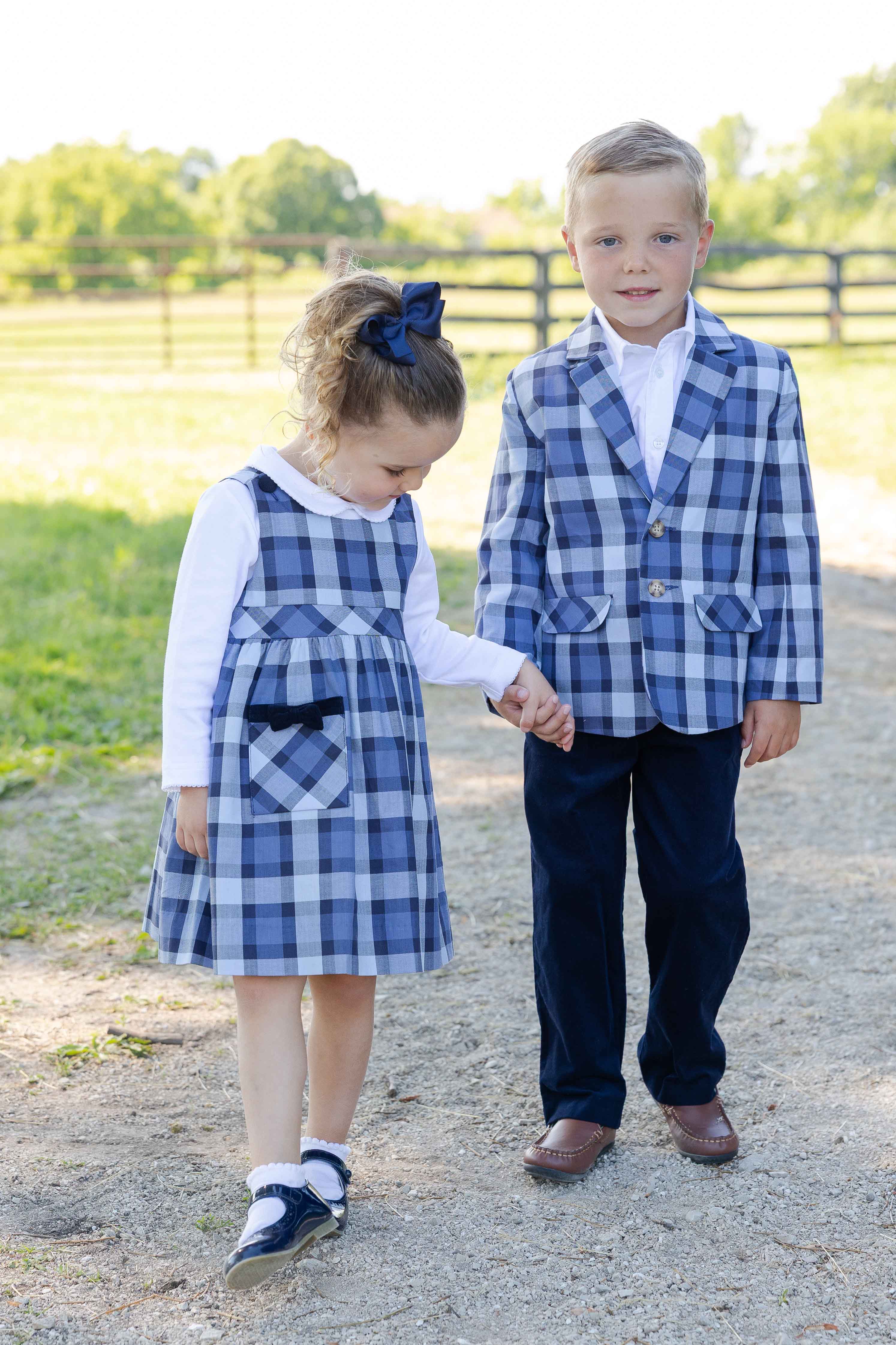 Plaid Jumper with Pocket