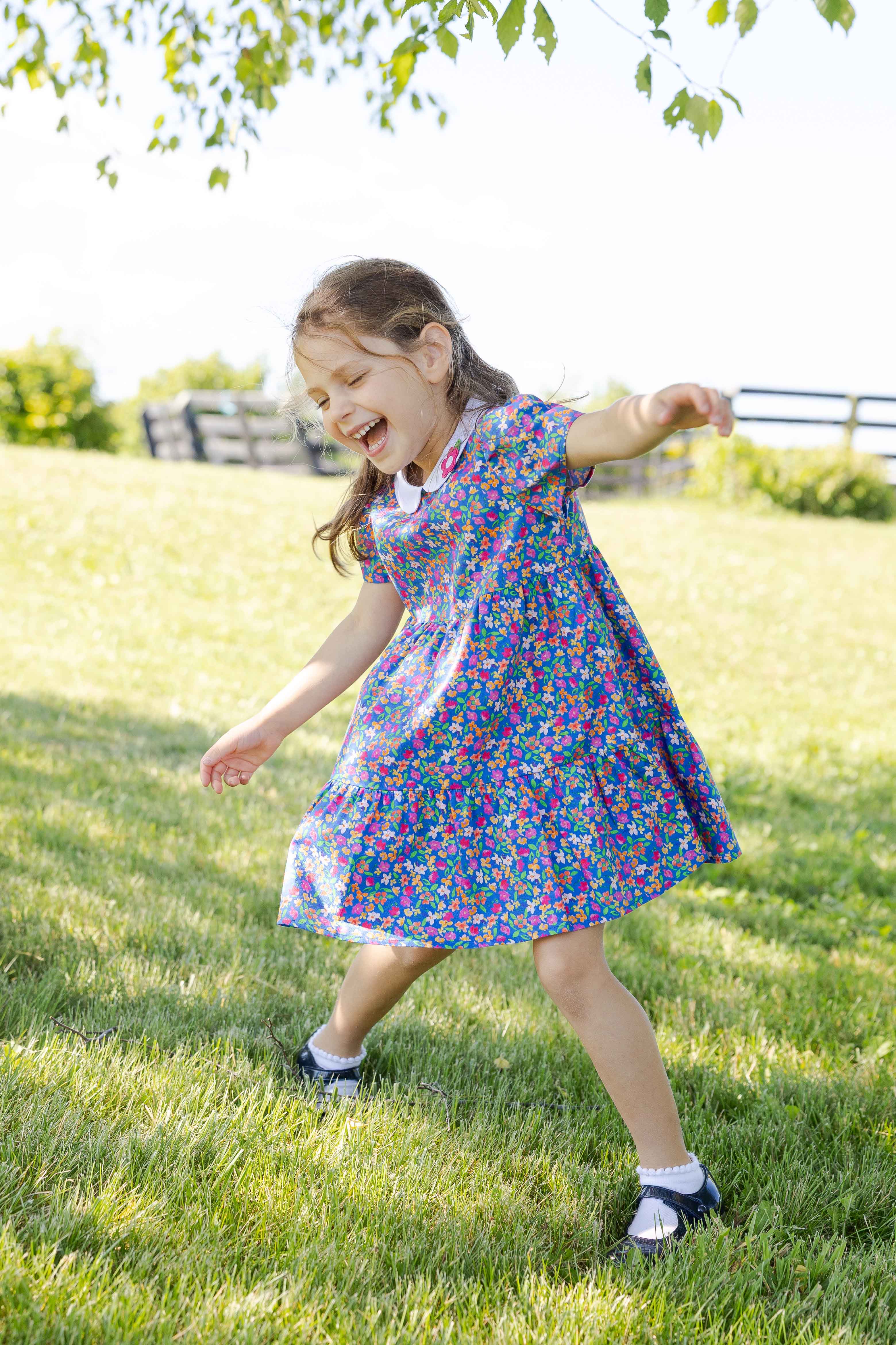 Floral Print Dress with Collar