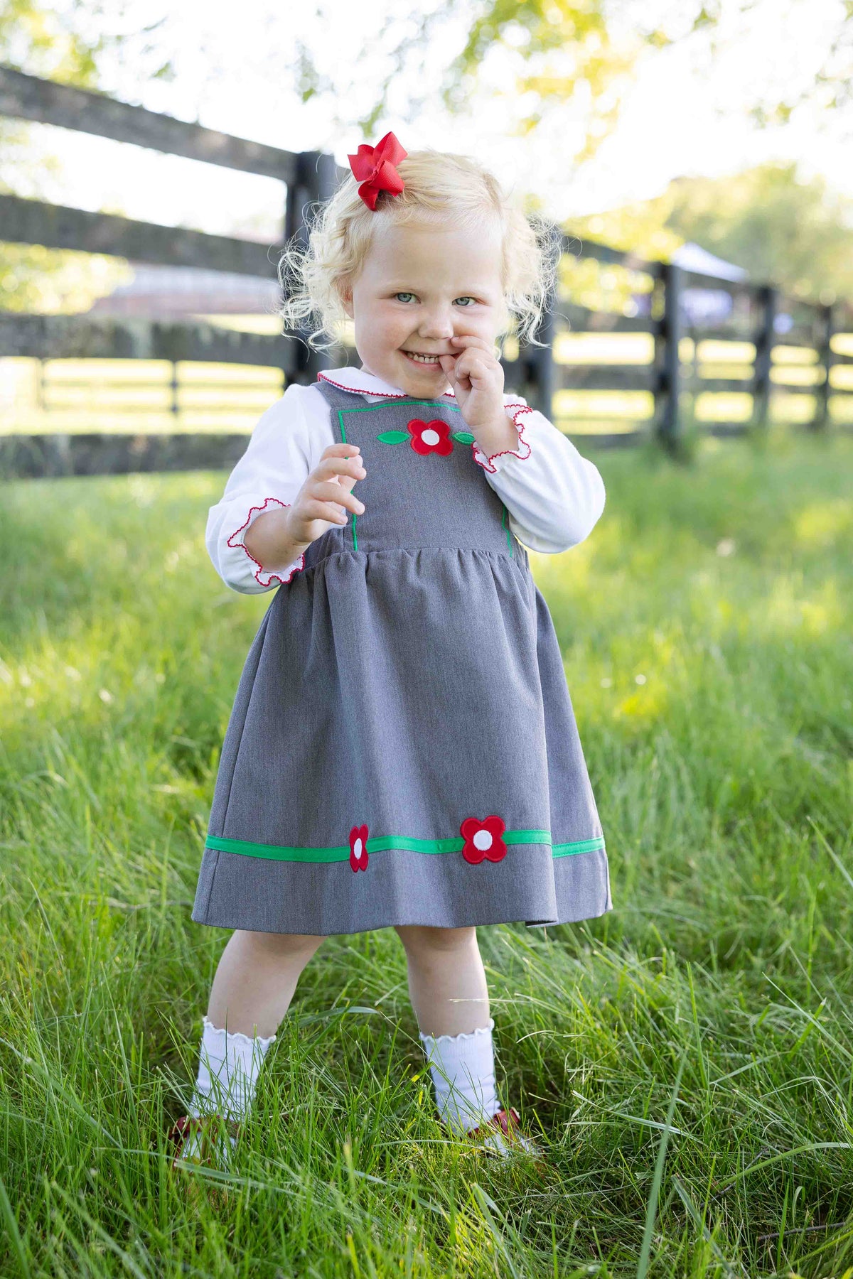 Twill Jumper with Flowers