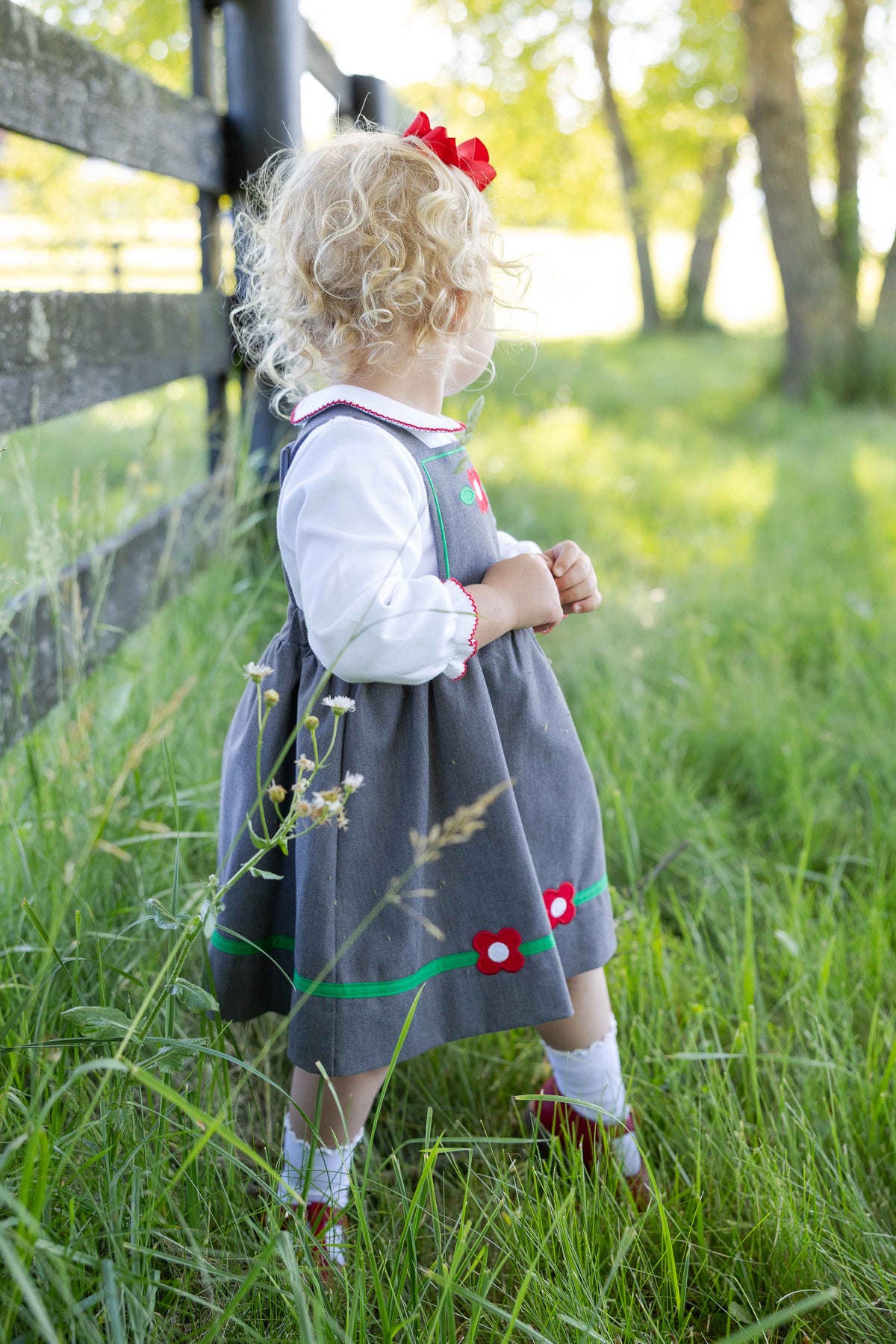 Twill Jumper with Flowers