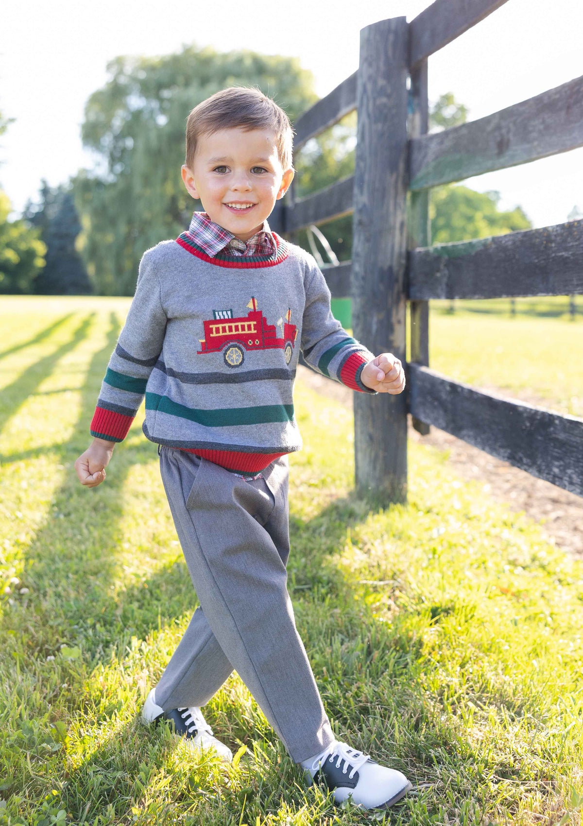Sweater with Fire Truck