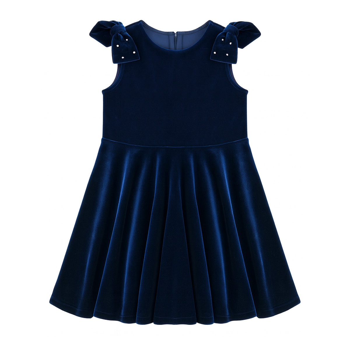 girls blue velvet dress Stretch With Pearls Size:34R/28W Little Black And White View All Gifting holiday events