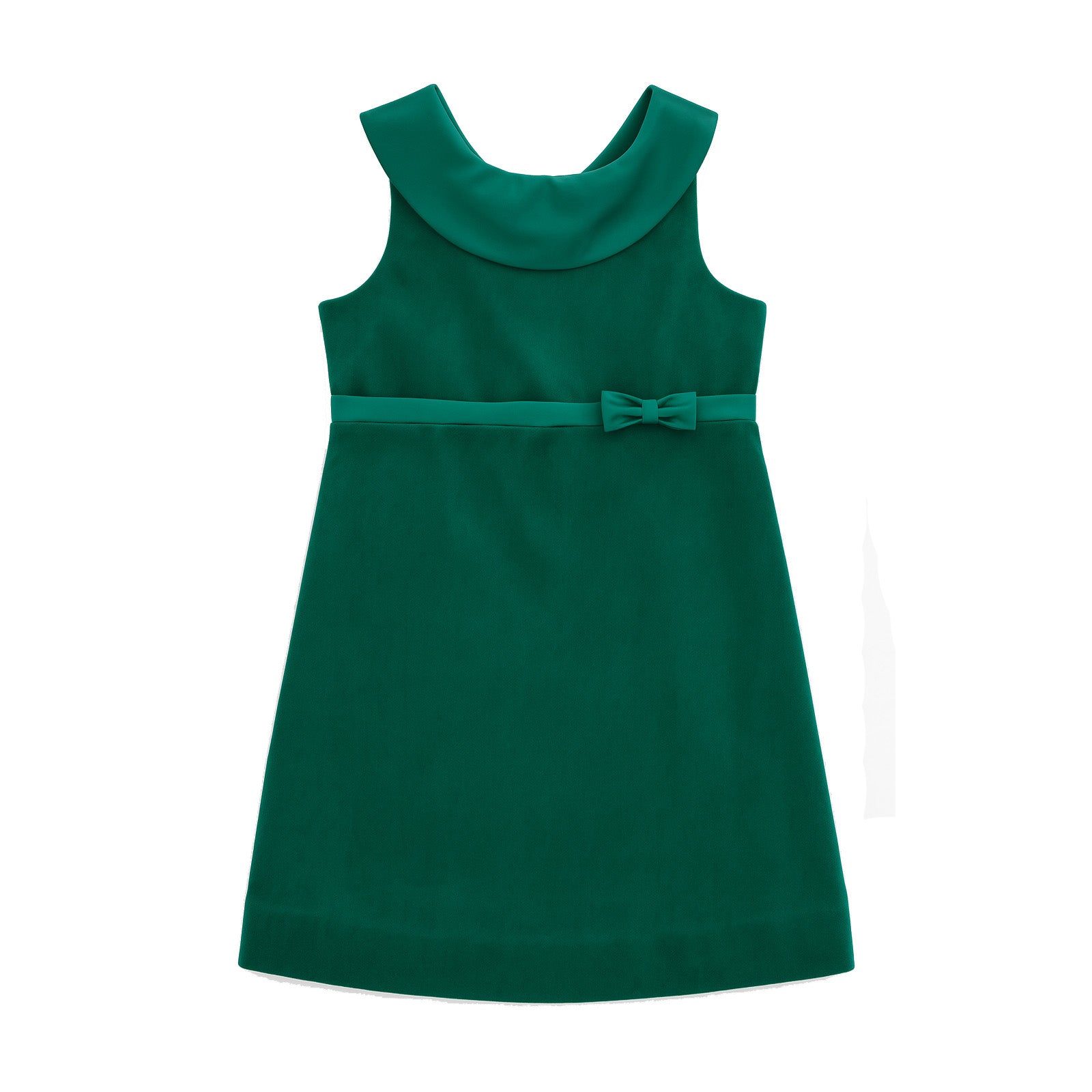 Velvet Dress With Satin Trim