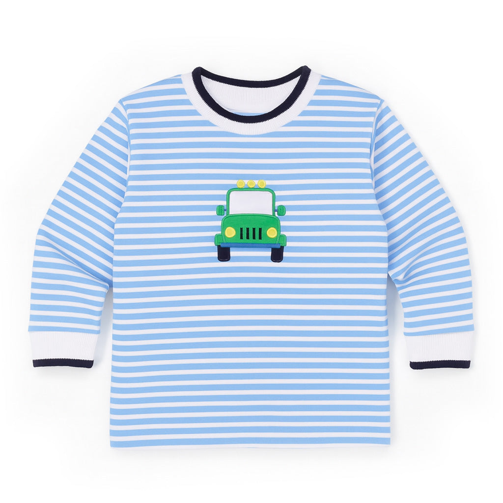 Stripe Knit Shirt With Safari Jeep