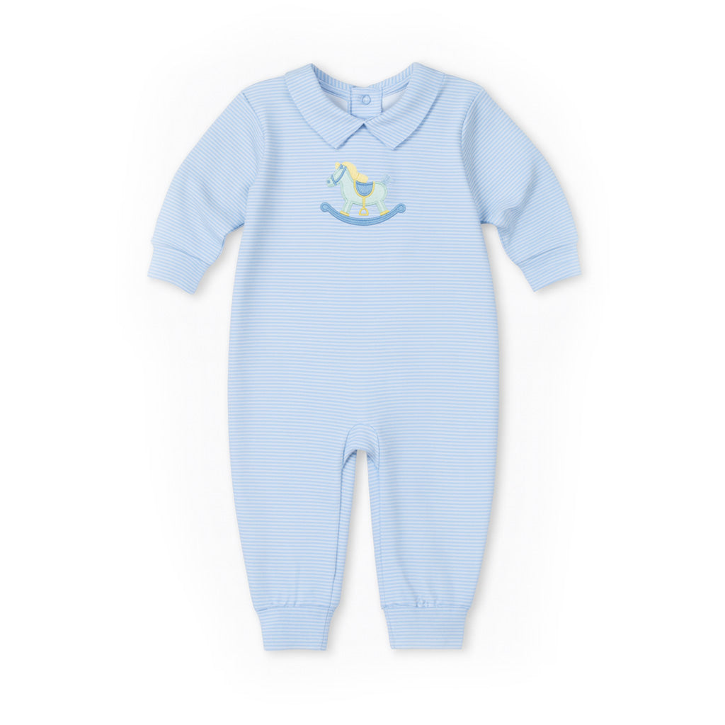 Stripe Knit Longall With Rocking Horse