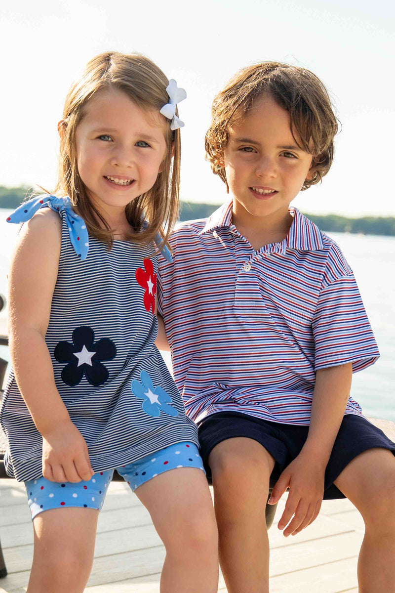 Stripe Print Performance Knit Polo – Florence Eiseman