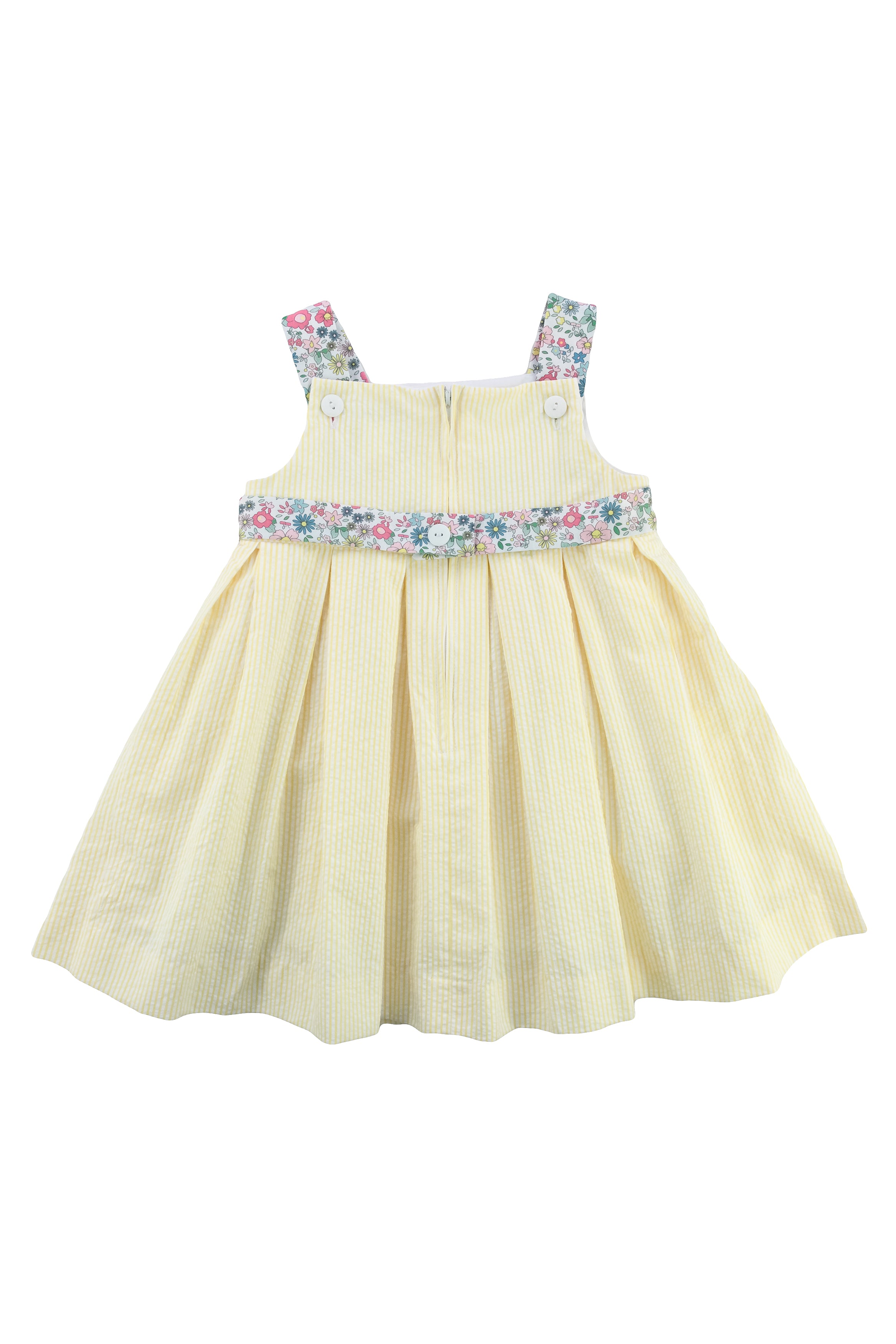 Seersucker Dress With Flowers
