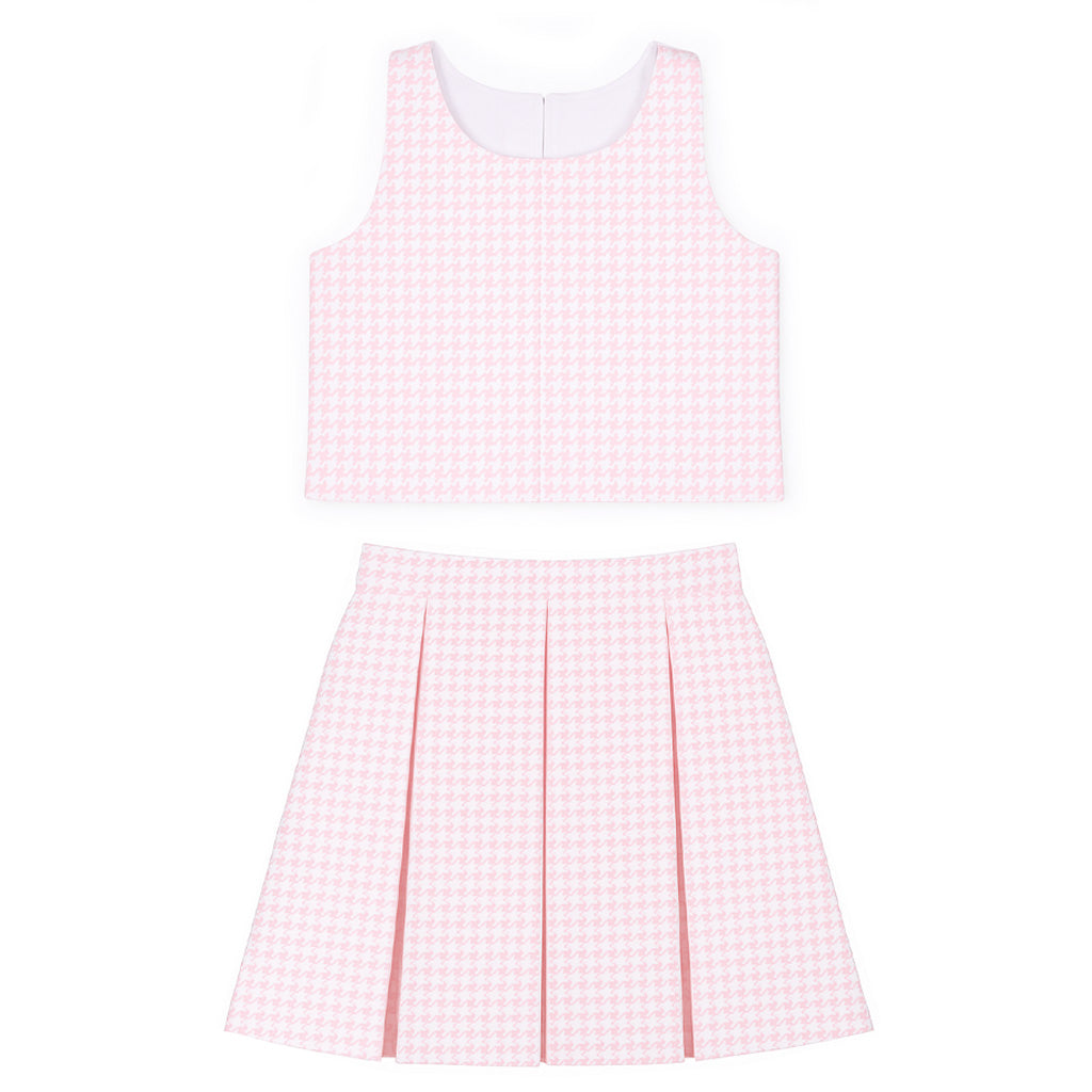 Houndstooth Top and Pleated Skirt