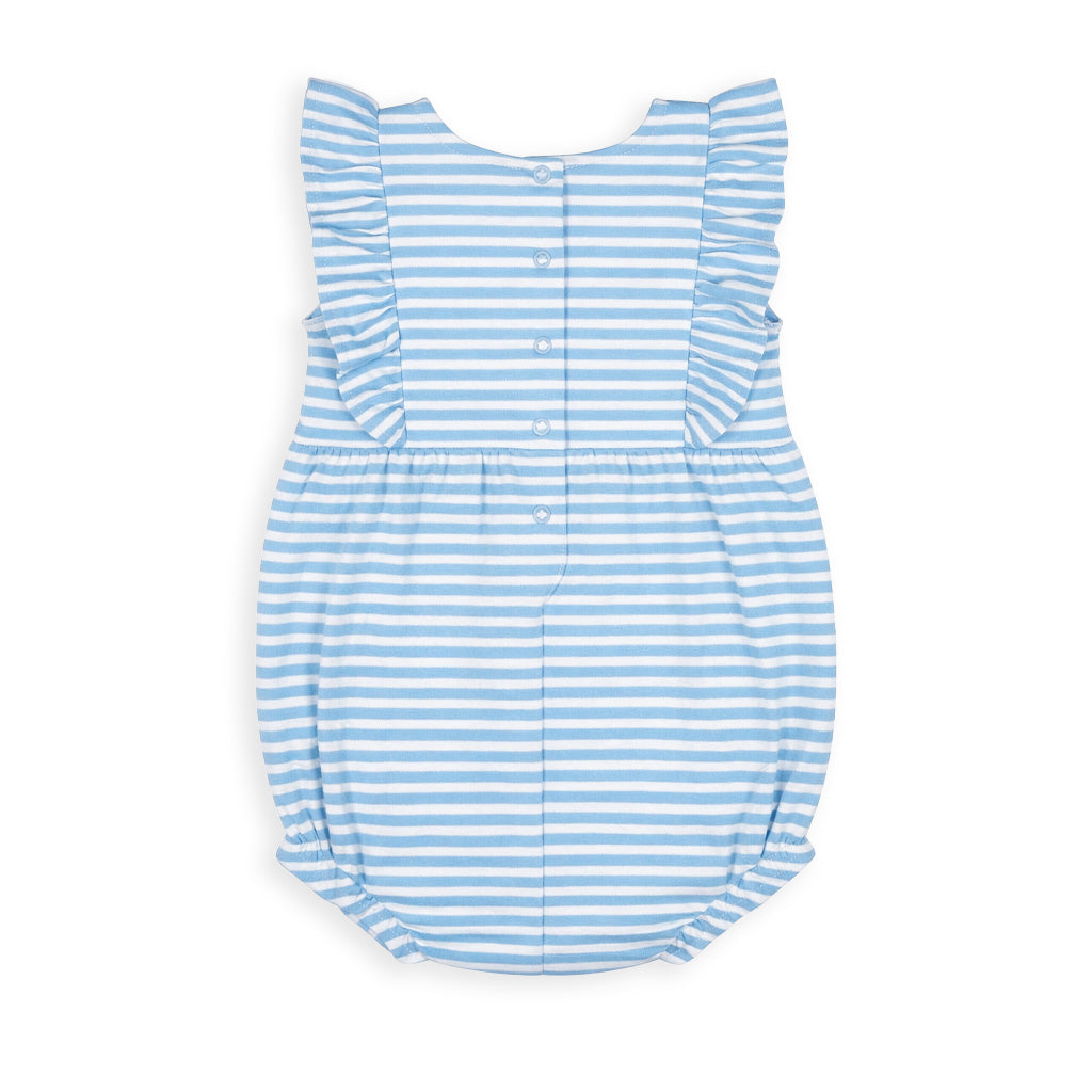 Stripe Knit Romper With Heart Cherries