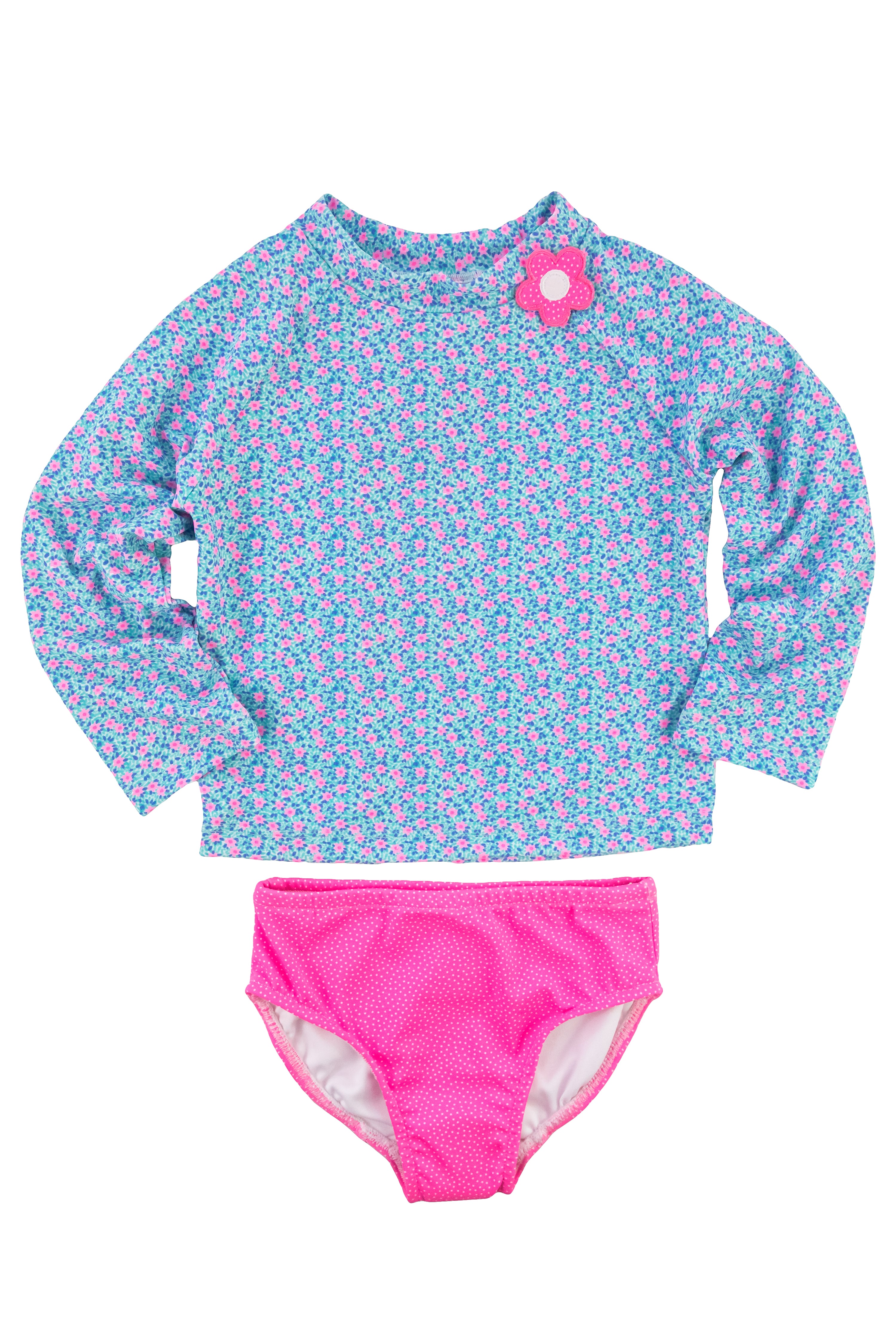 Floral Print Rashguard With Flower