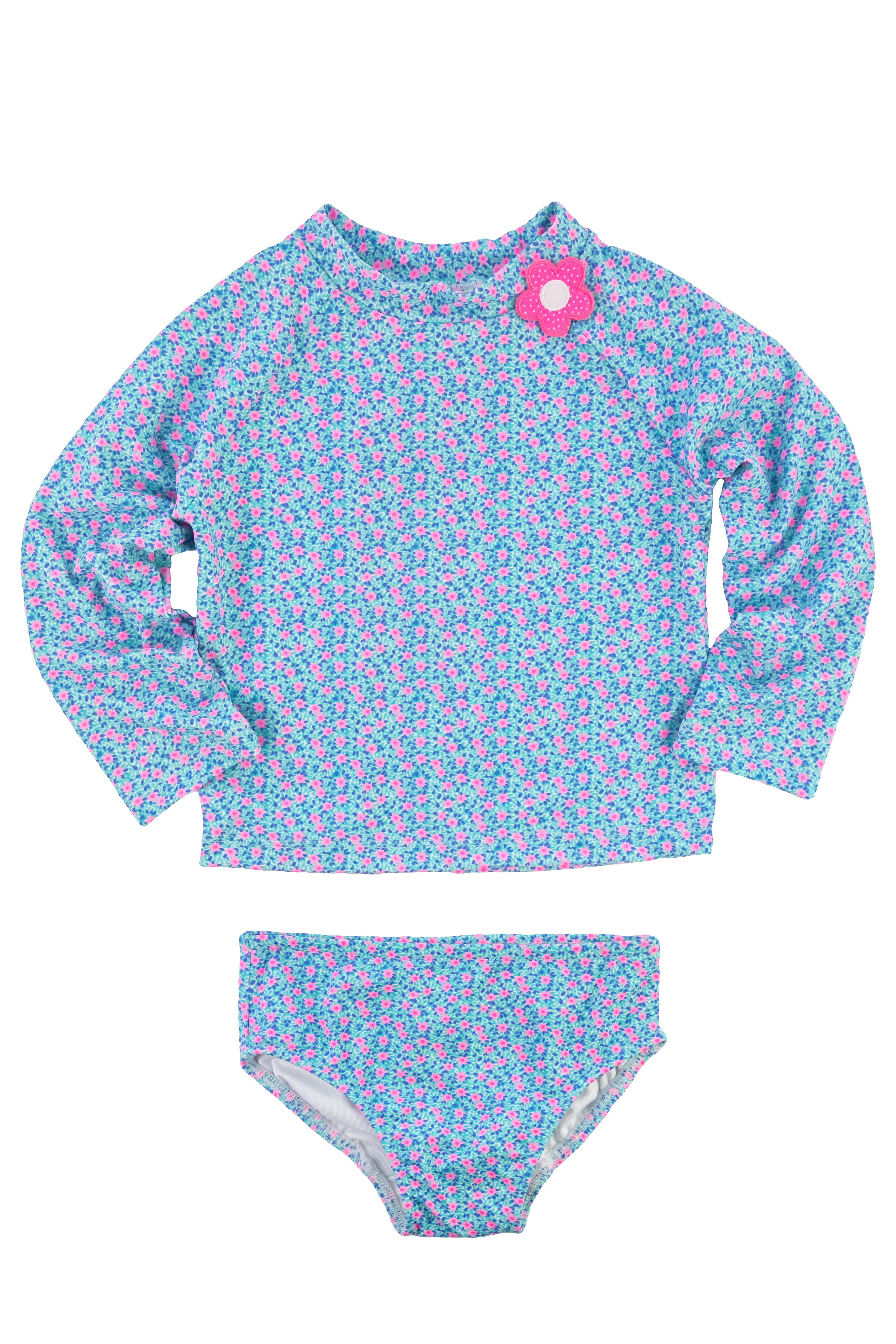 Floral Print Rashguard With Flower